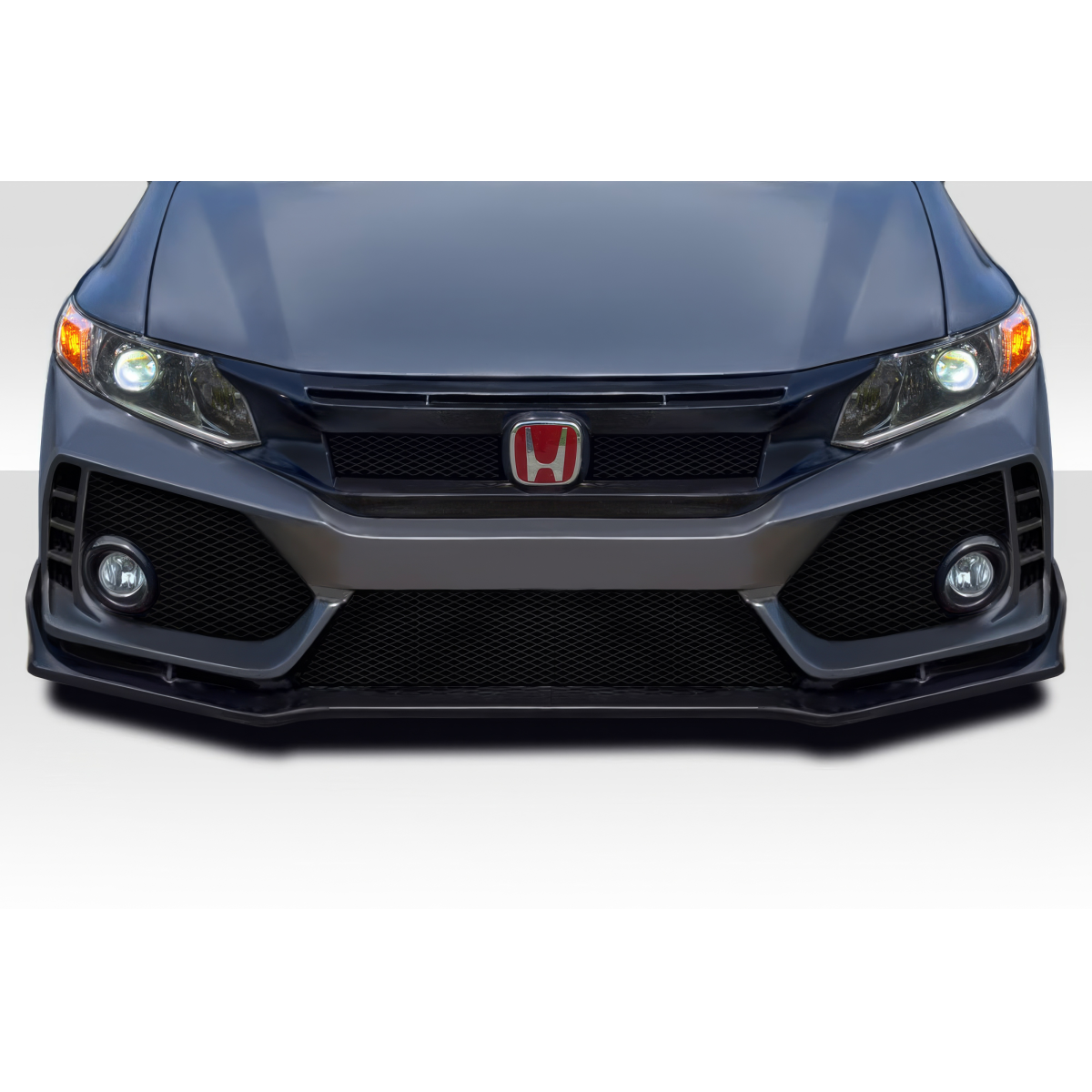 Modify your Honda Civic 2012 with our Exterior/Front Bumpers or Lips - Front view of the bumper at eye level