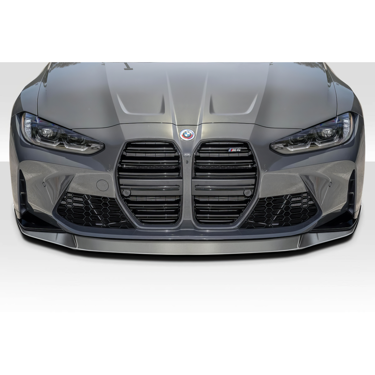 Modify your BMW M3 2021 with our Exterior/Front Bumpers or Lips - Front view of the vehicle at a straight angle