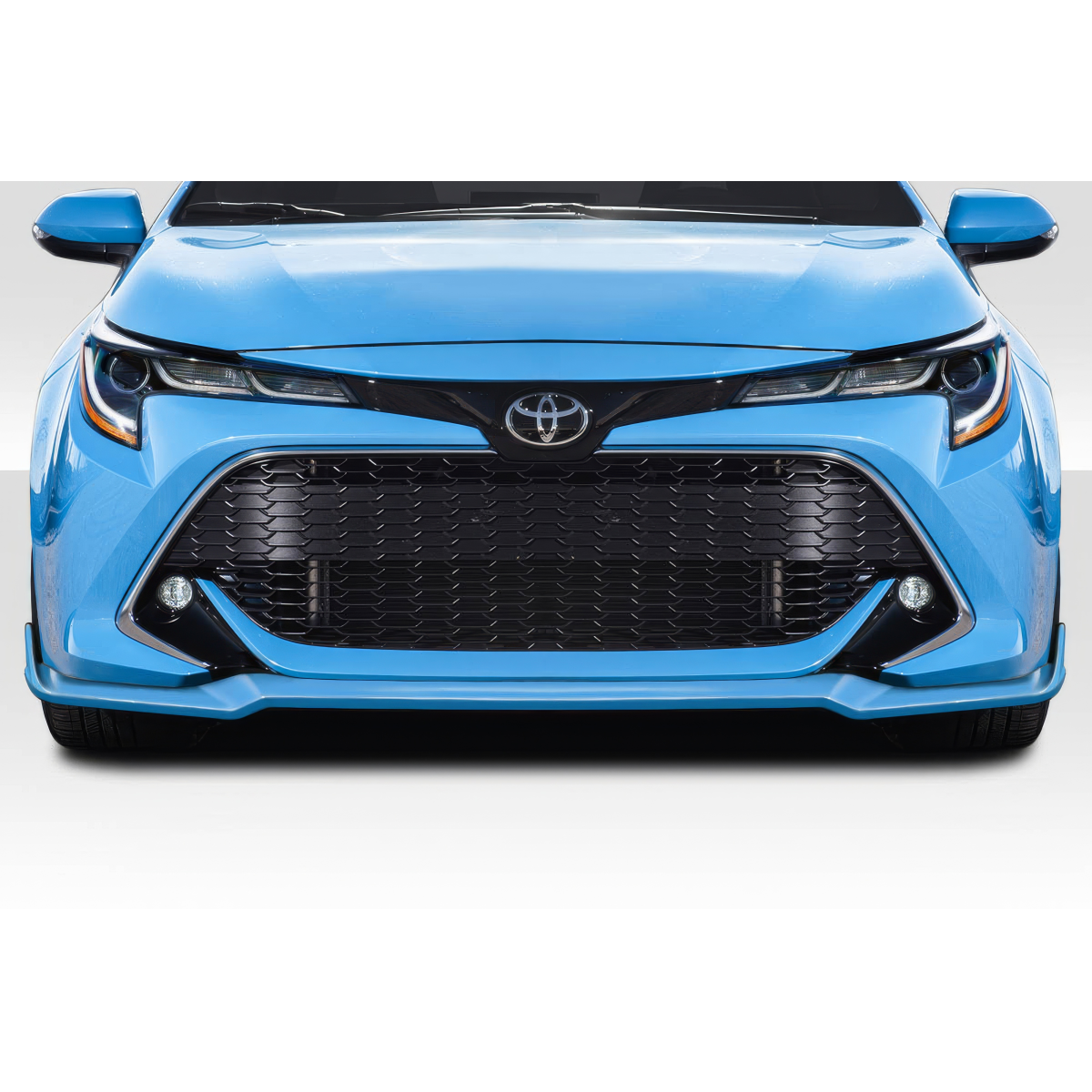 Modify your Toyota Corolla 2019 with our Exterior/Front Bumpers or Lips - Front view of the vehicle at eye level