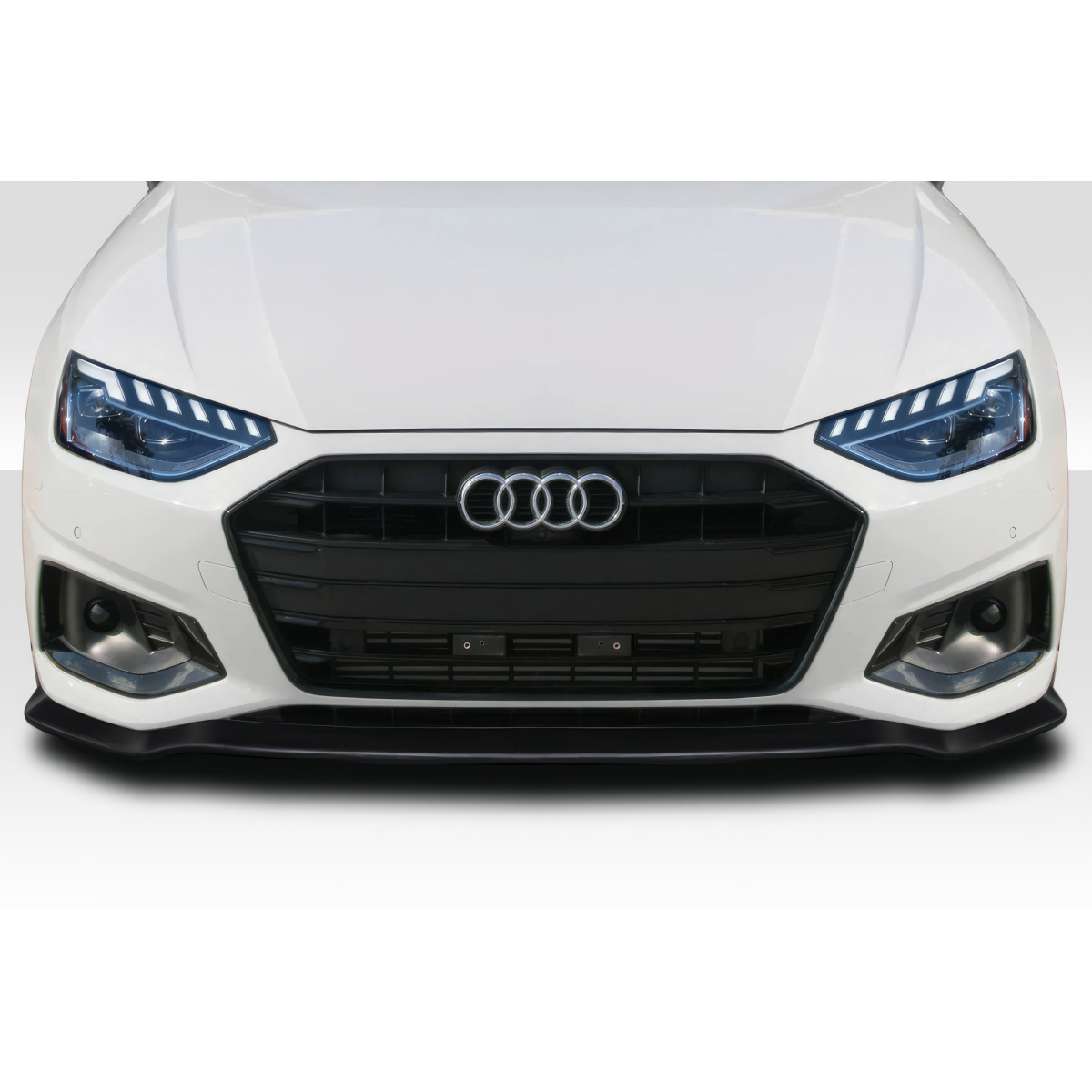 Modify your Audi A4 2020 with our Exterior/Front Bumpers or Lips - Front view of Audi A4 with front lip spoiler