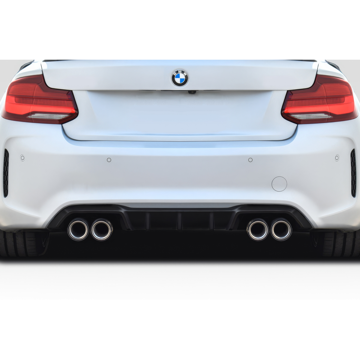 Modify your BMW M2 2016 with our Exterior/Diffusers - Viewing angle from rear slightly above