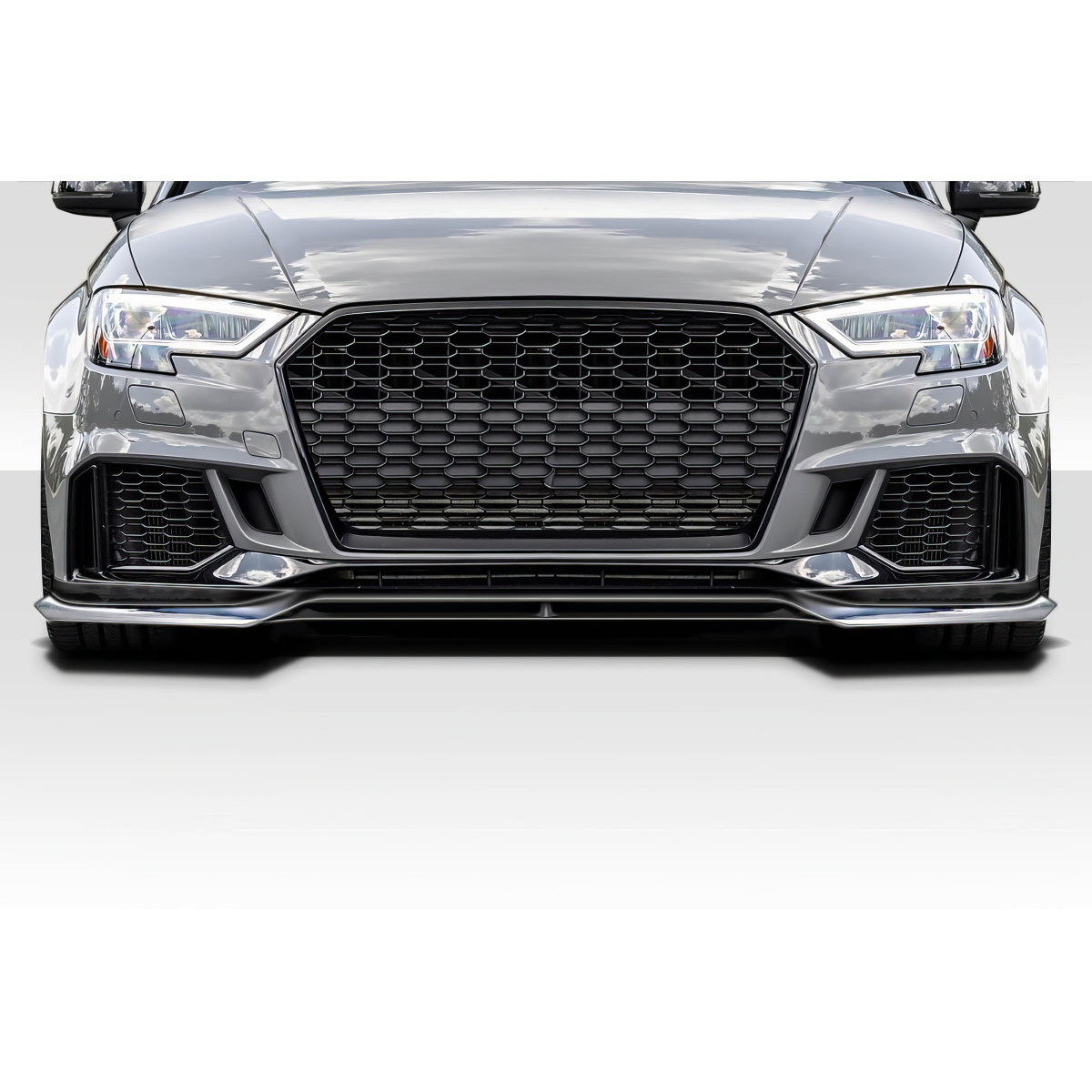 Modify your Audi RS3 2017 with our Exterior/Front Bumpers or Lips - Front view of Audi RS3 at eye level