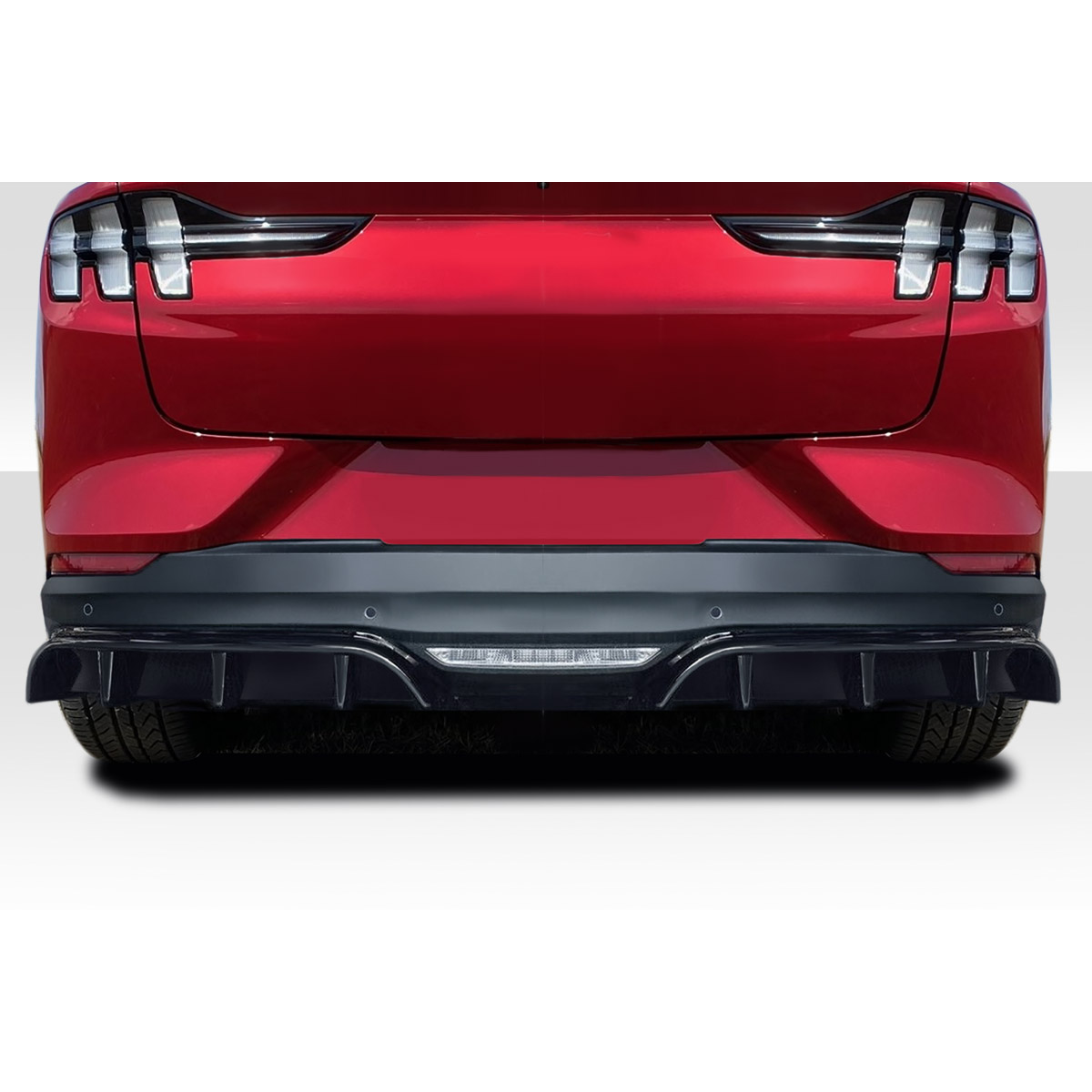 Modify your Ford Mustang Mach-E 2021 with our Exterior/Diffusers - Rear angle view of vehicle showing diffuser