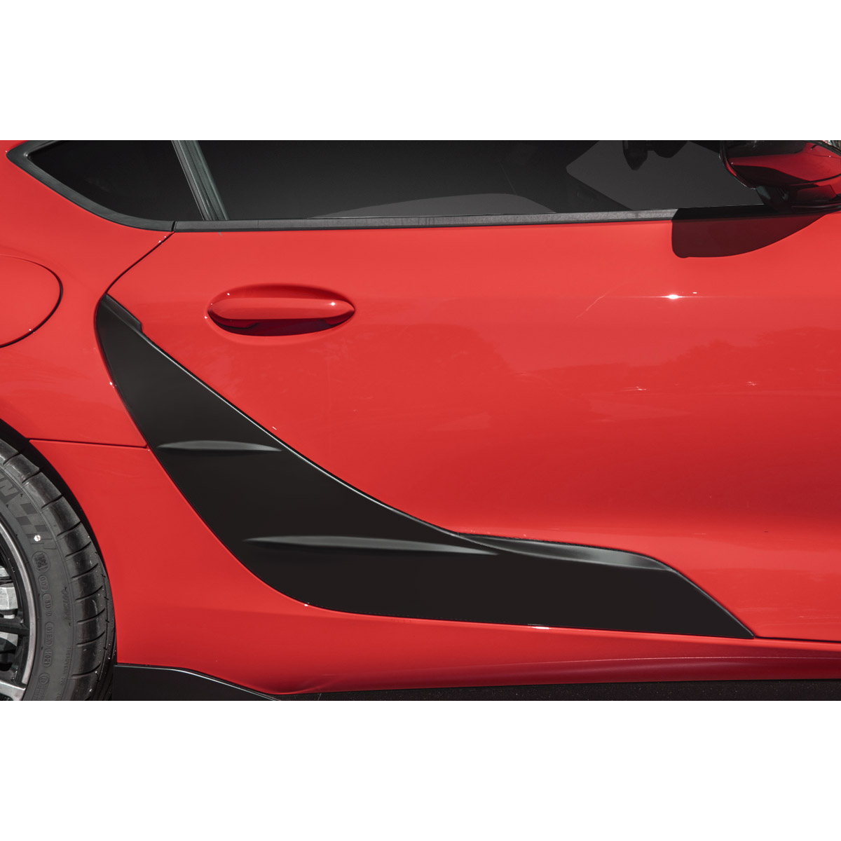 Modify your Toyota Supra 2019 with our Exterior/Doors - Side view showing door air vent duct design