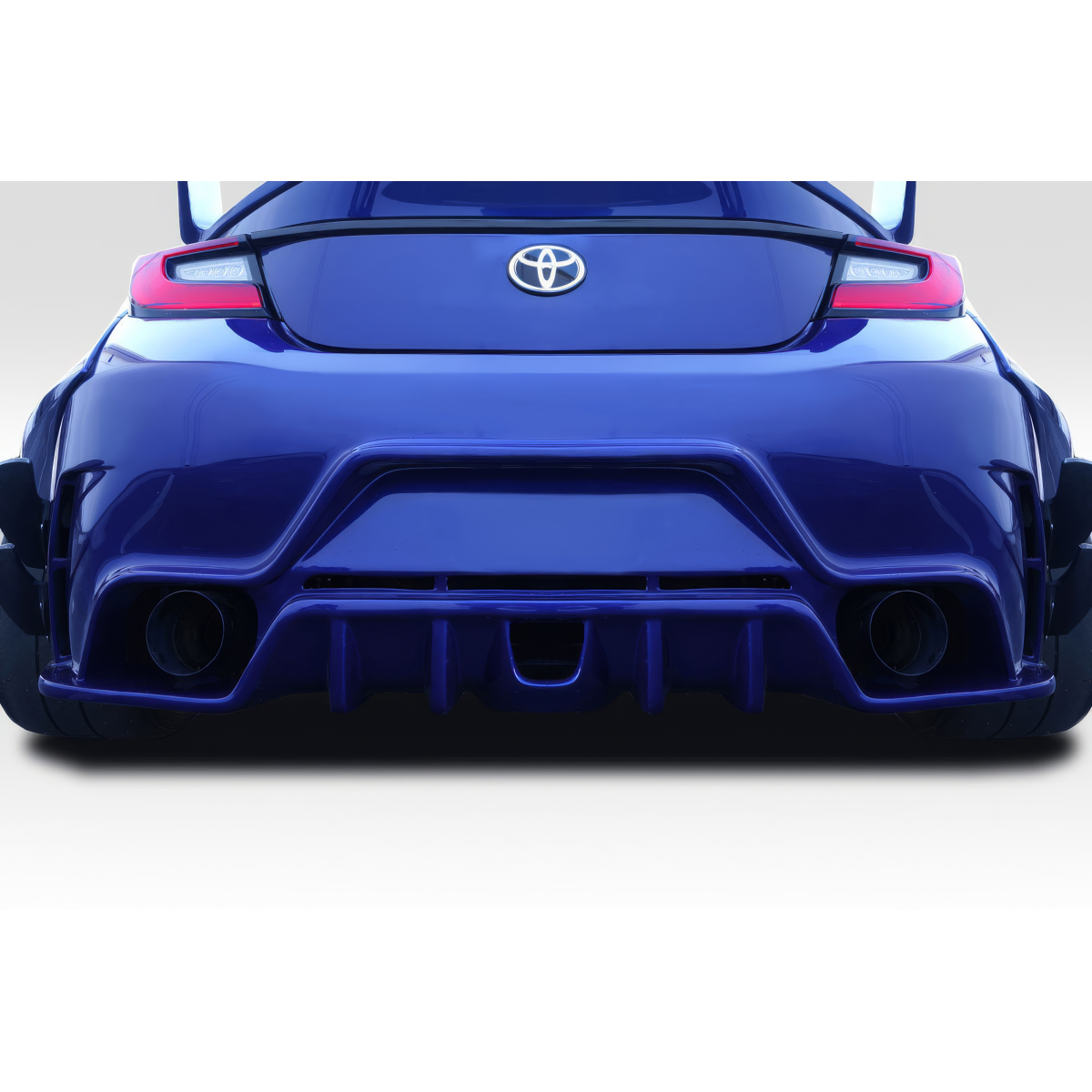 Modify your Subaru BRZ 2022 with our Exterior/Rear Bumpers or Lips - Straight rear view of the bumper part