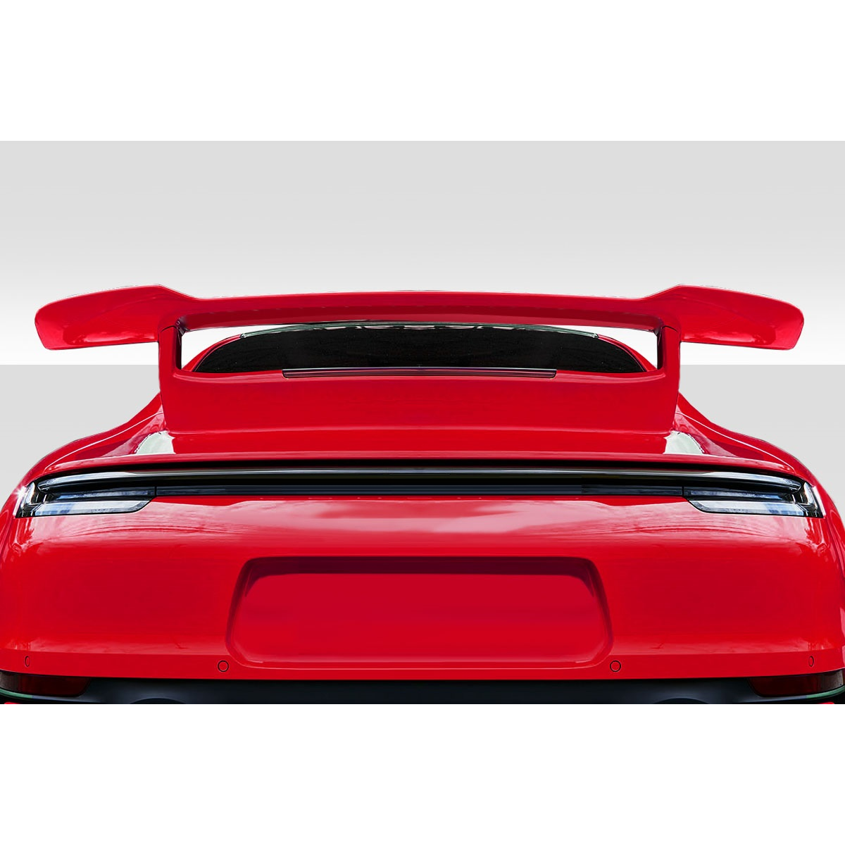 Modify your Porsche 911 2020 with our Exterior/Wings - View from the rear showing the spoiler angle