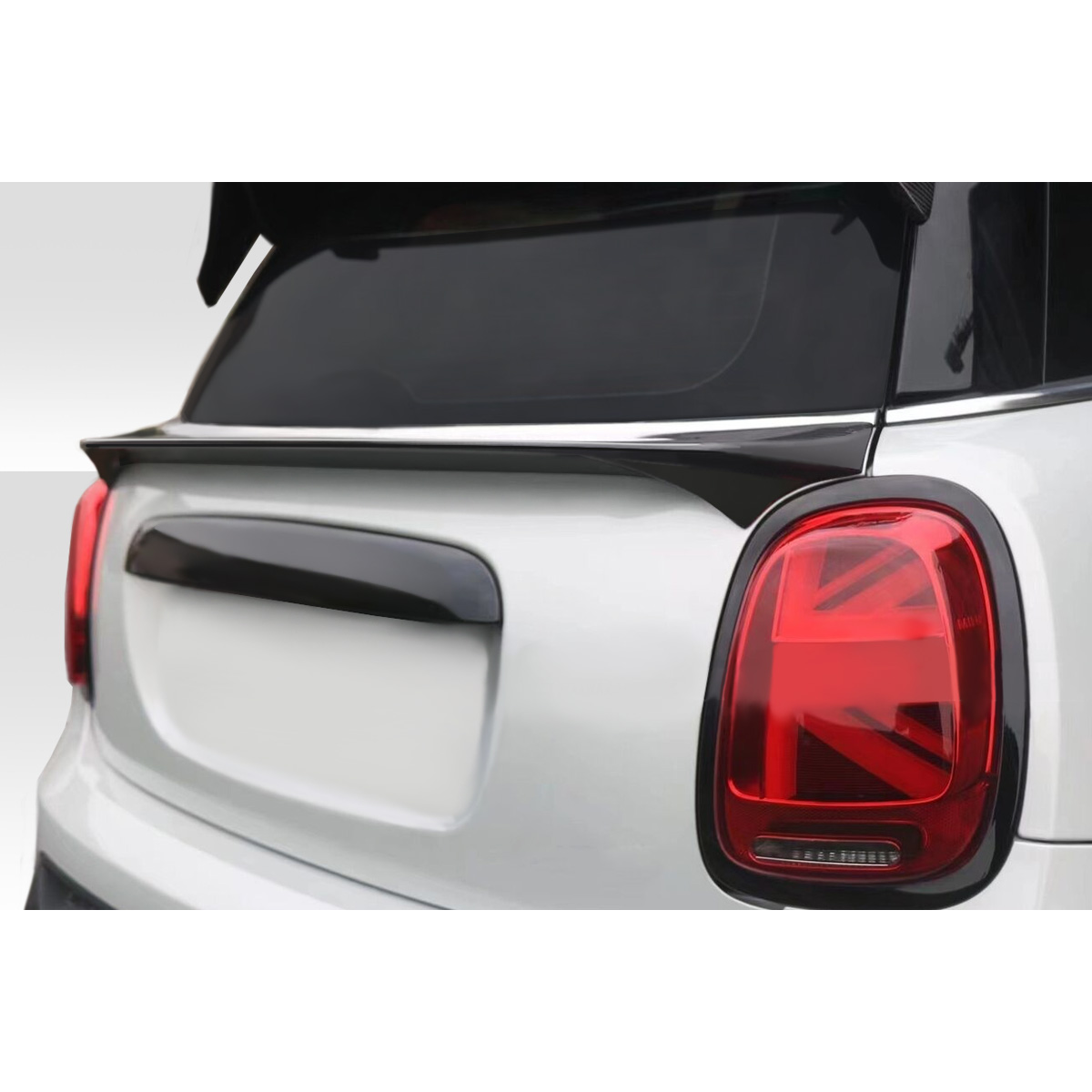 Modify your Mini Cooper 2014 with our Exterior/Wings - Rear view at a slight upward angle