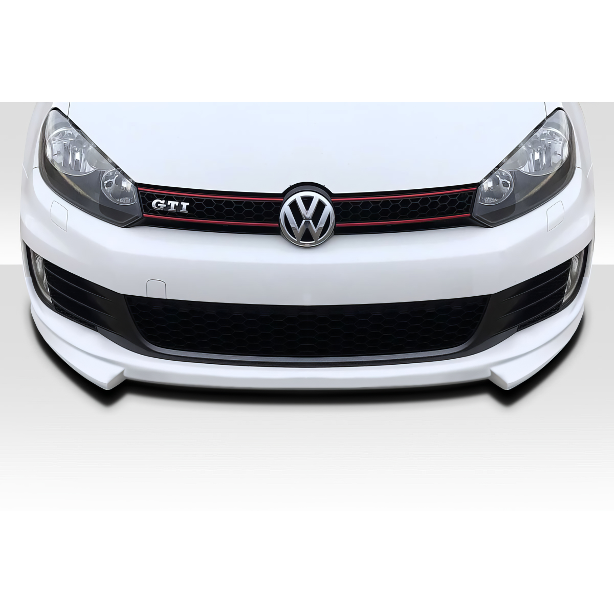 Modify your Volkswagen Golf 2010 with our Exterior/Front Bumpers or Lips - Front view of front lip spoiler at a straight angle