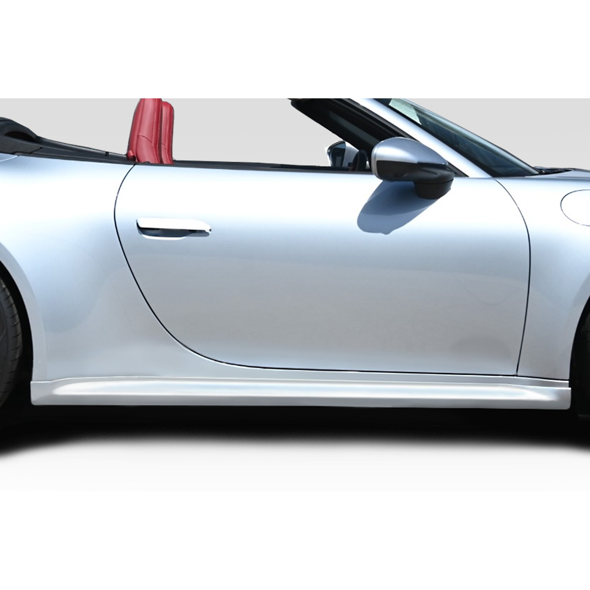 Modify your Porsche 911 2020 with our Exterior/Side Skirts - Side view of the vehicle at a slight angle