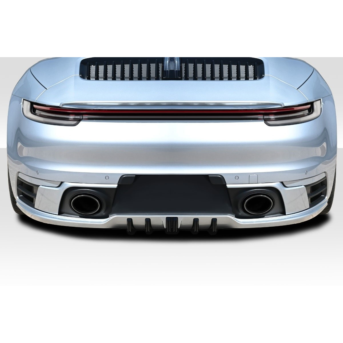 Modify your Porsche 911 2020 with our Exterior/Diffusers - Rear view angle of the car part displayed