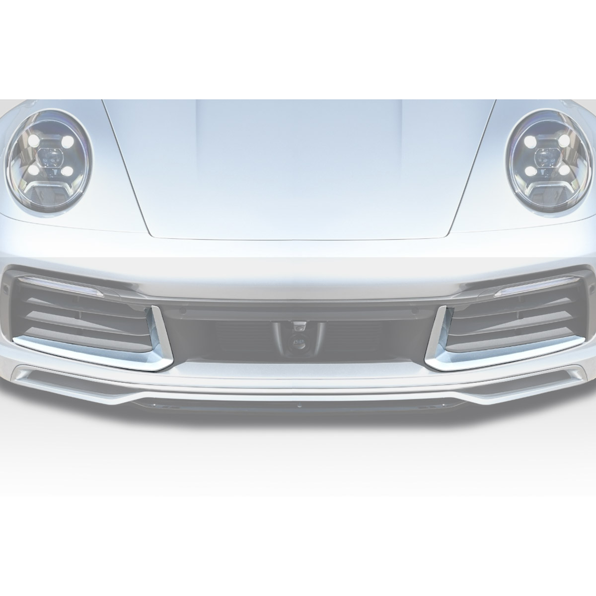 Modify your Porsche 911 2020 with our Exterior/Front Bumpers or Lips - Front low angle view showcasing front bumper design