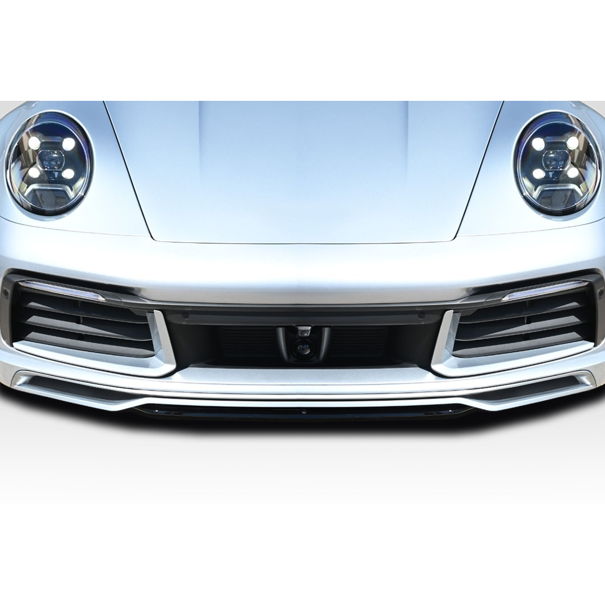 Modify your Porsche 911 2020 with our Exterior/Front Bumpers or Lips - Front view of vehicle at zero degrees angle