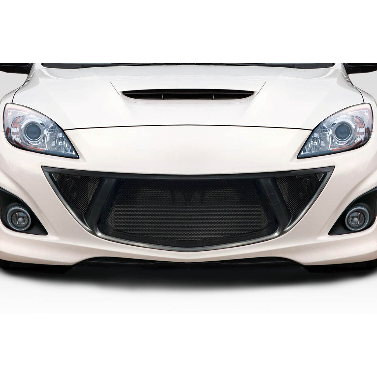 Modify your Mazda 3 2010 with our Exterior/Grilles - Front view of Mazda 3 grille from a straight angle