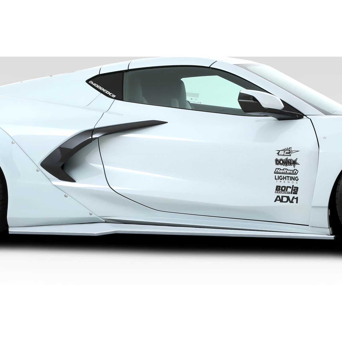 Modify your Chevrolet Corvette 2020 with our Exterior/Complete Body Kits - Side angle view of the vehicle