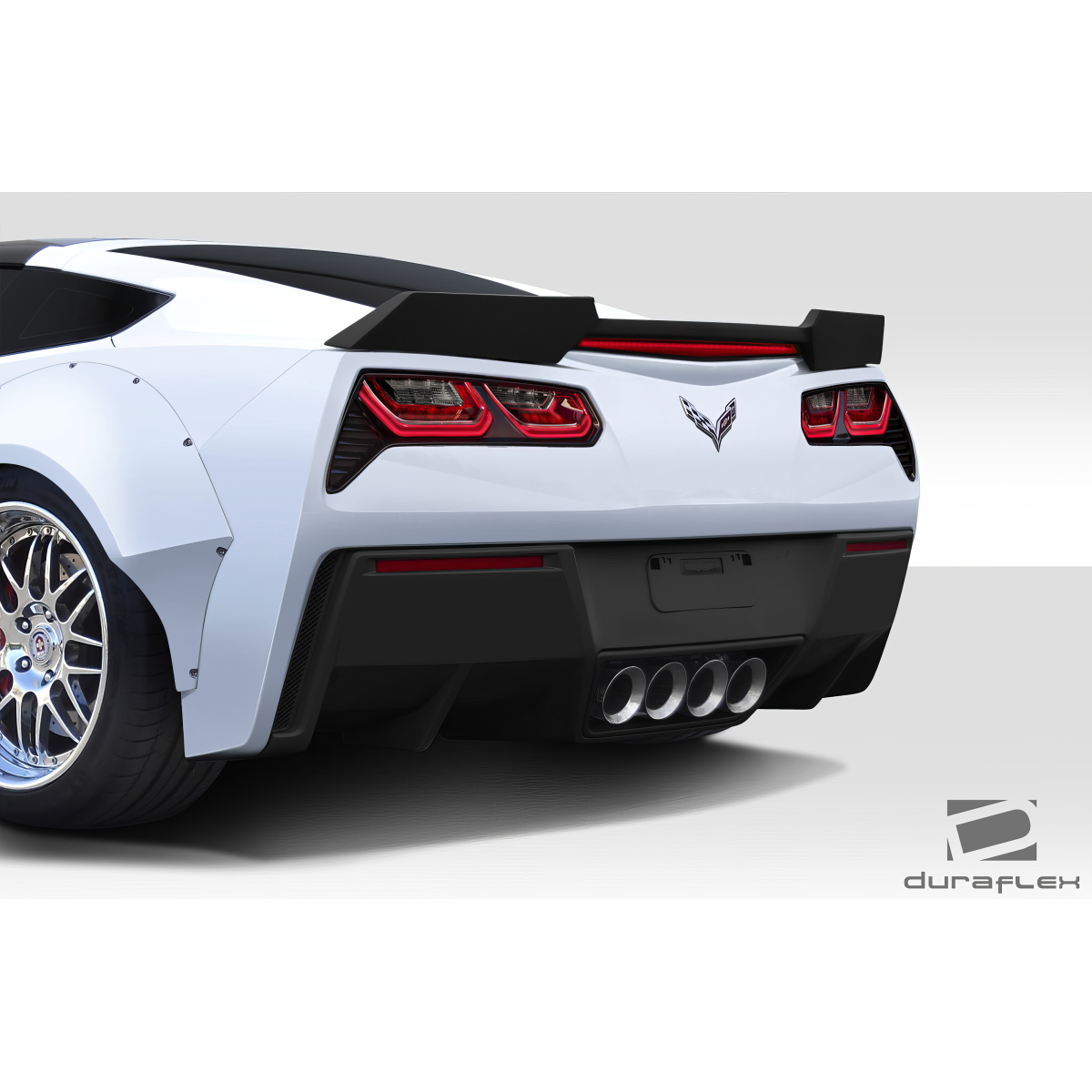 Modify your Chevrolet Corvette 2014 with our Exterior/Complete Body Kits - Rear angle view of Chevrolet Corvette C7