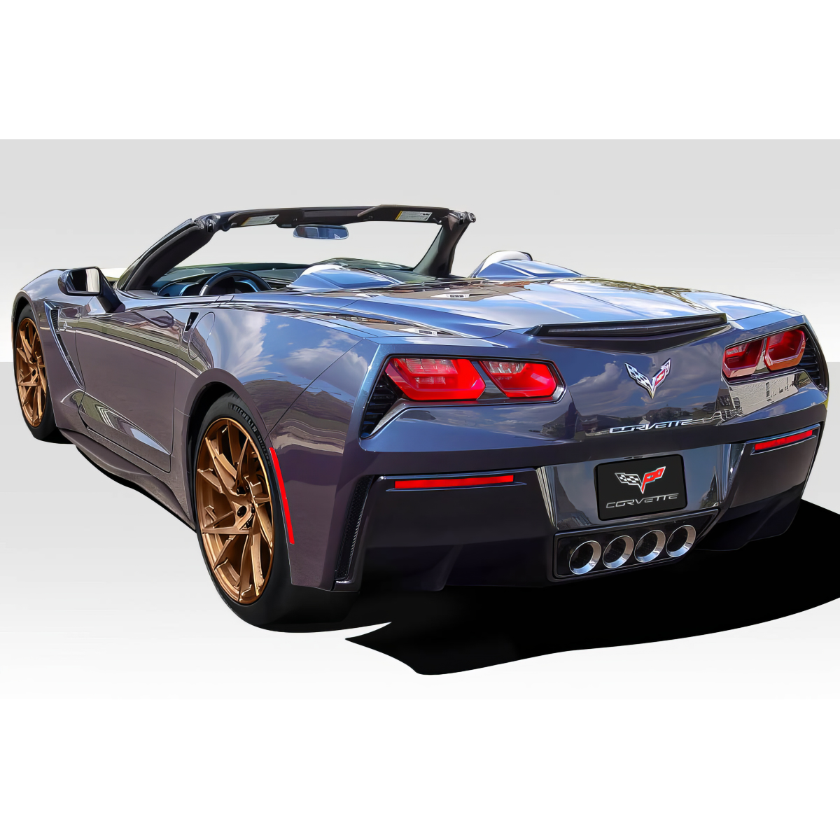 Modify your Chevrolet Corvette 2014 with our Exterior/Complete Body Kits - The image shows a rear three-quarter angle view