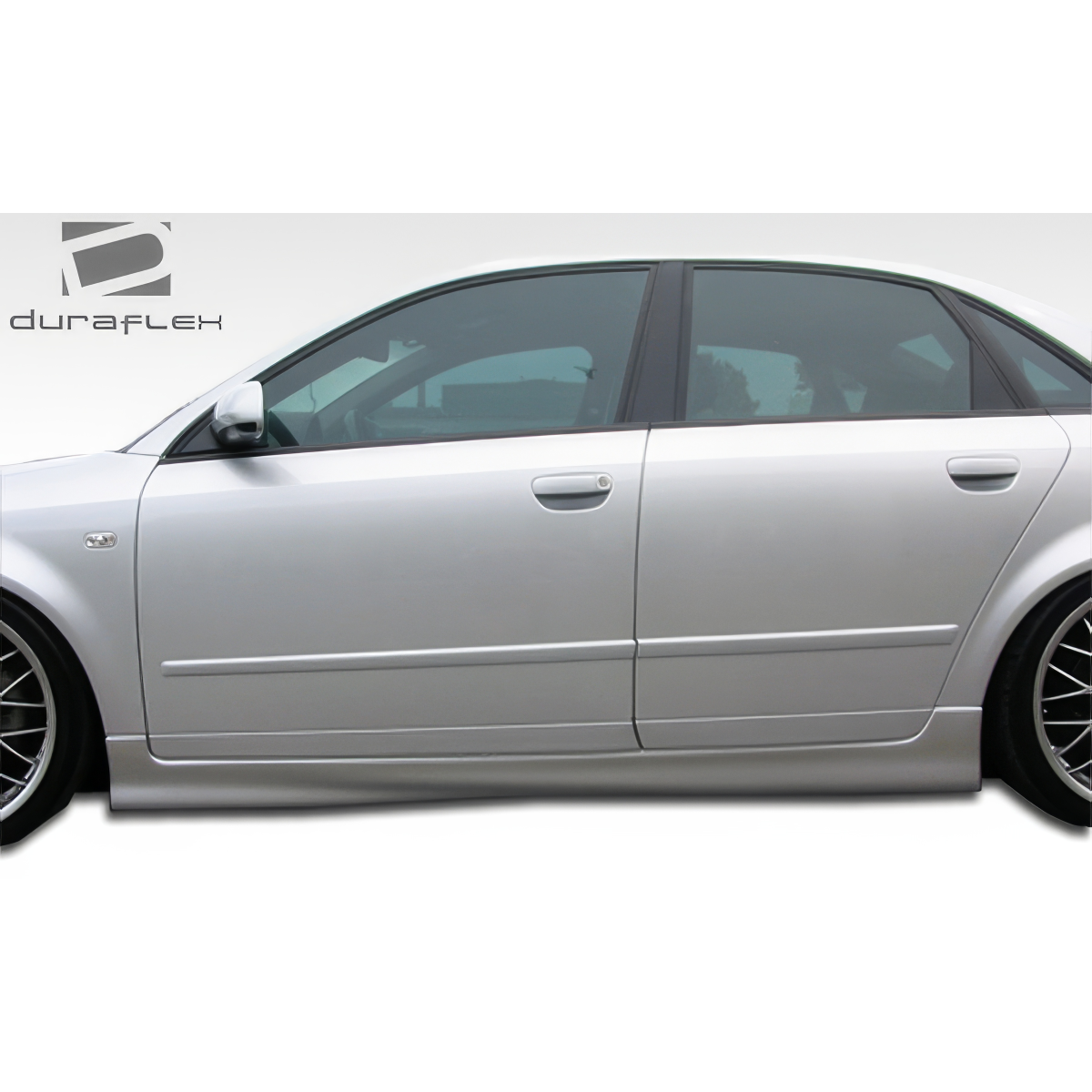 Modify your Audi A4 2006 with our Exterior/Complete Body Kits - Side angle view of car body kit part