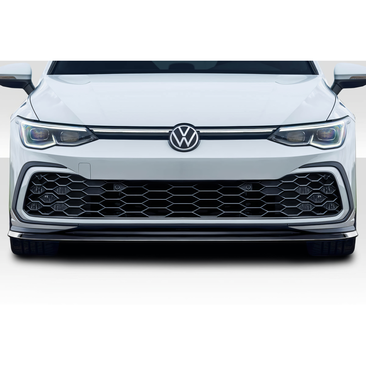 Modify your Volkswagen Golf 2022 with our Exterior/Front Bumpers or Lips - Front view of the vehicle at zero degrees angle