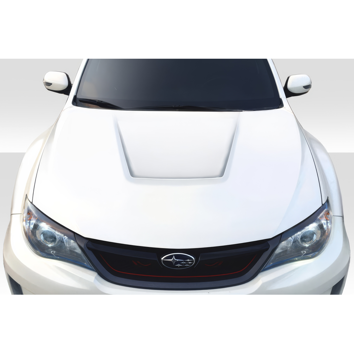 Modify your Subaru Impreza 2008 with our Exterior/Hoods - Front top view of the vehicle hood