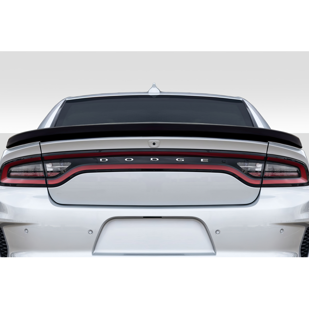 Modify your Dodge Charger 2015 with our Exterior/Wings - Image shows rear view of car from behind