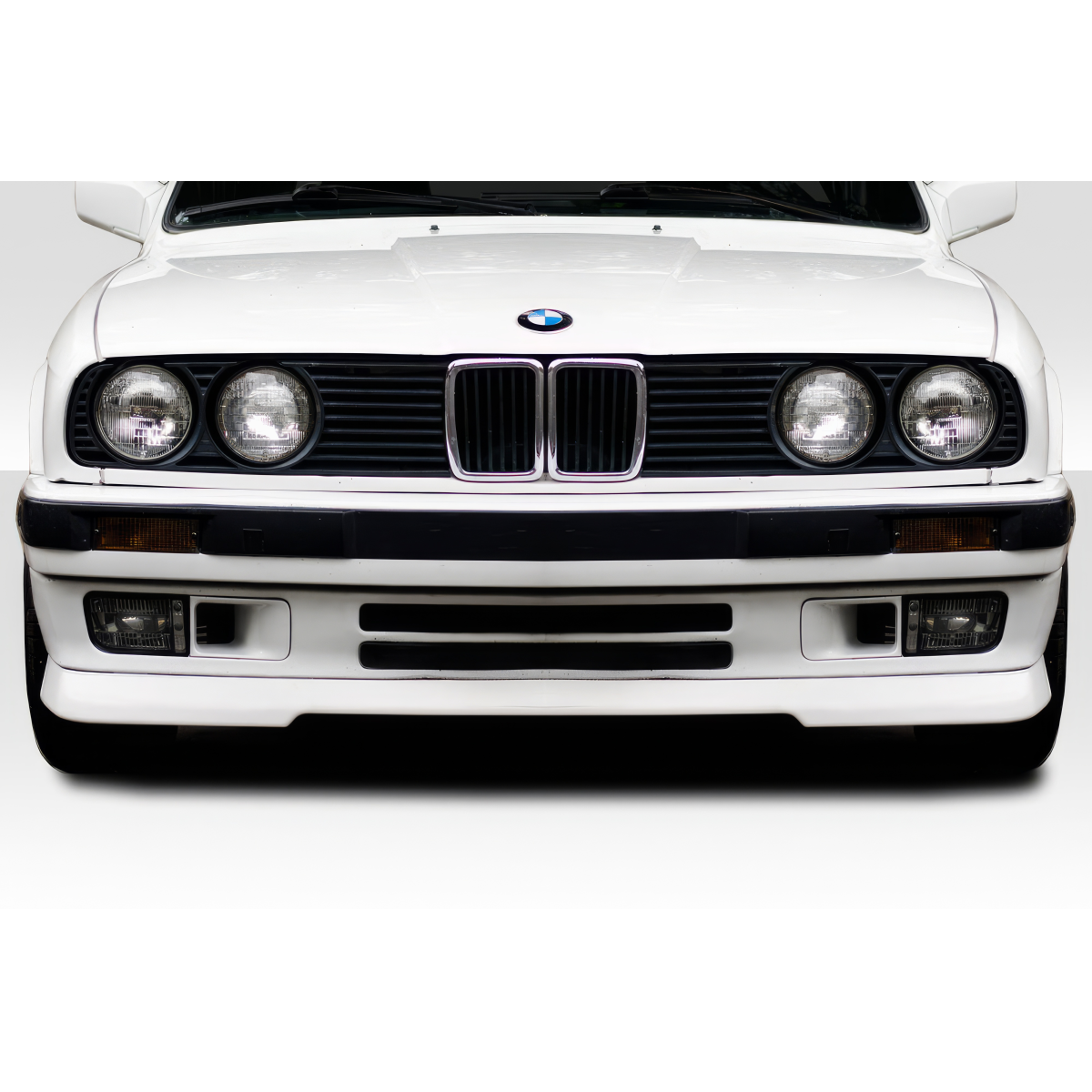 Modify your BMW 3-Series 1984 with our Exterior/Front Bumpers or Lips - Front view of BMW 3 Series E30 at eye level