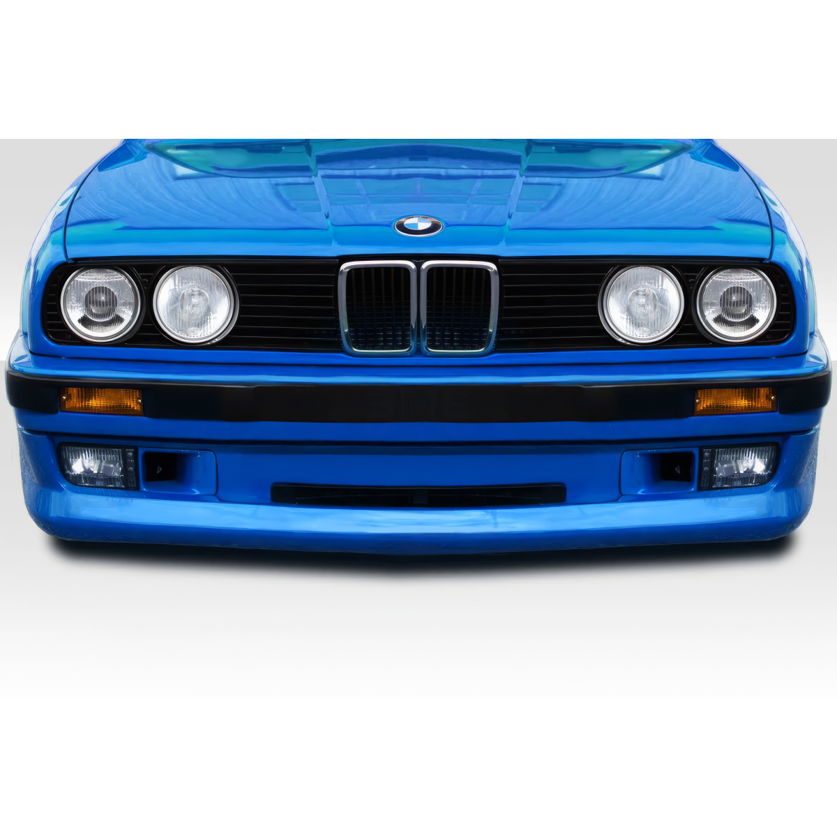 Modify your BMW 3-Series 1984 with our Exterior/Front Bumpers or Lips - Front view of the car at eye level