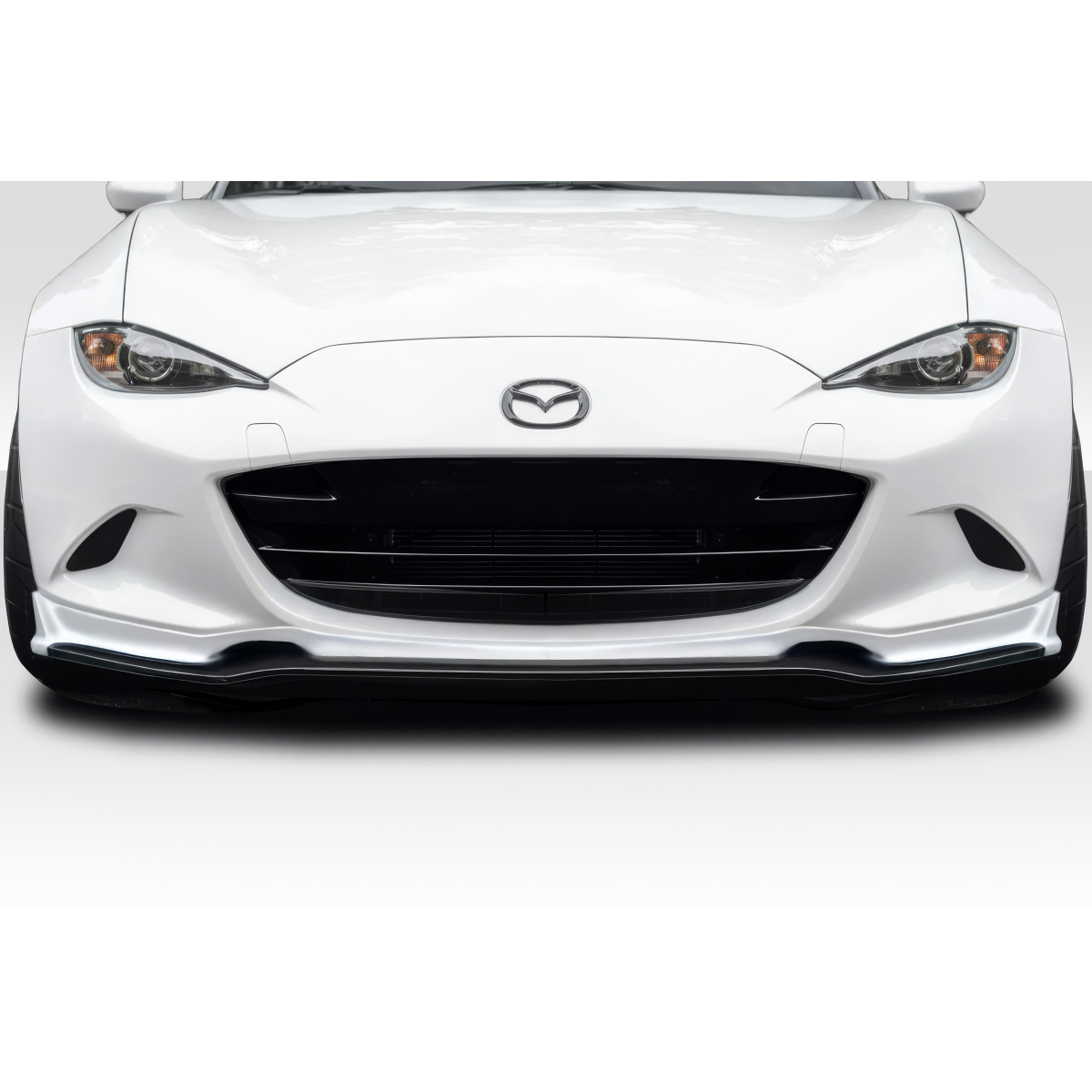 Modify your Mazda Miata 2016 with our Exterior/Front Bumpers or Lips - Front angle view of the car showing the spoiler