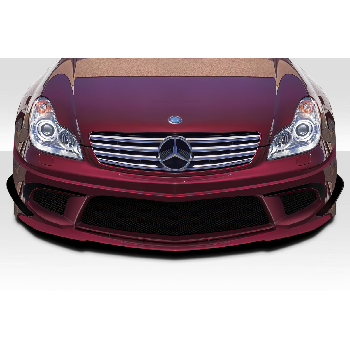 Modify your Mercedes-Benz CLS-Class 2006 with our Exterior/Front Bumpers or Lips - Front view of a Mercedes CLS-Class at eye level