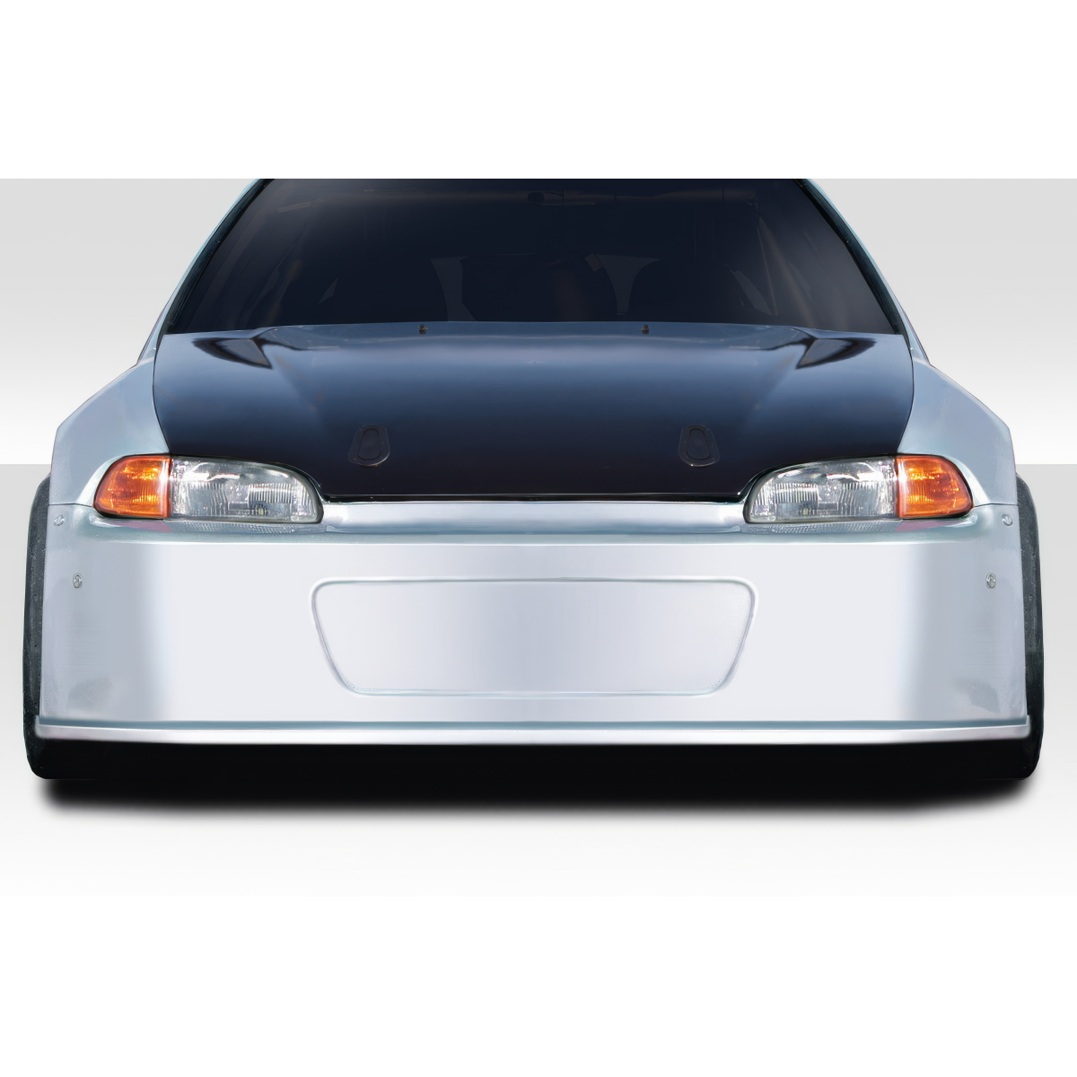 Modify your Honda Civic 1992 with our Exterior/Front Bumpers or Lips - Frontal view of the bumper at eye level