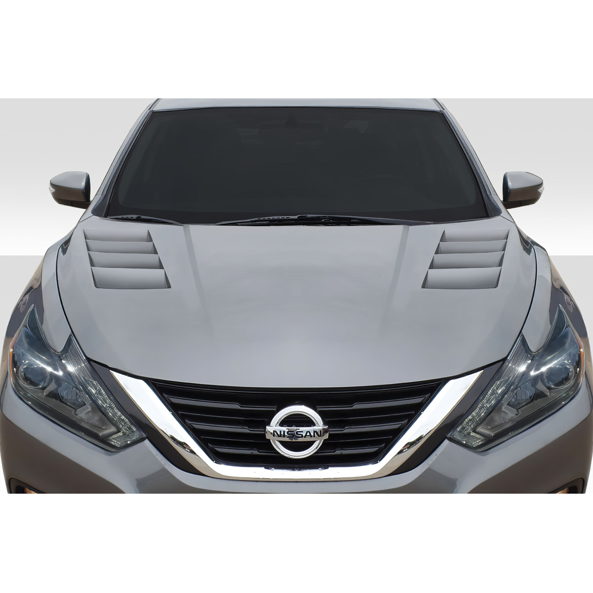 Modify your Nissan Altima 2016 with our Exterior/Hoods - Front view of Nissan Altima hood at flat angle