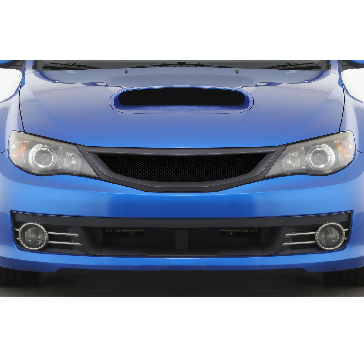Modify your Subaru Impreza 2008 with our Exterior/Grilles - Front view of a blue Subaru Impreza grille