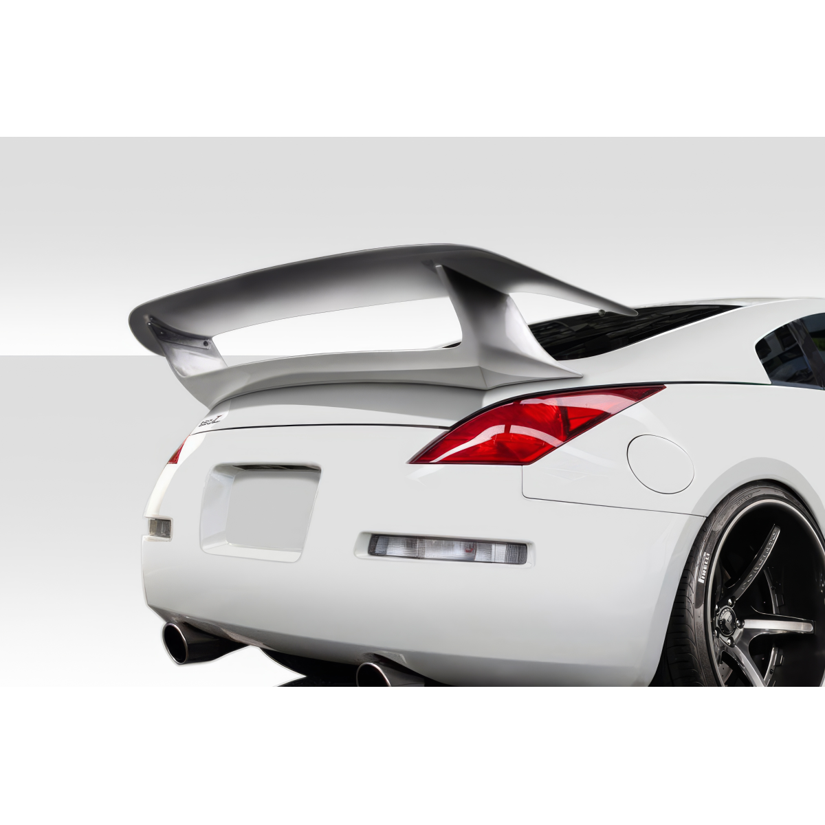 Modify your Nissan 350Z 2003 with our Exterior/Wings - Rear view angle showcasing the spoiler design