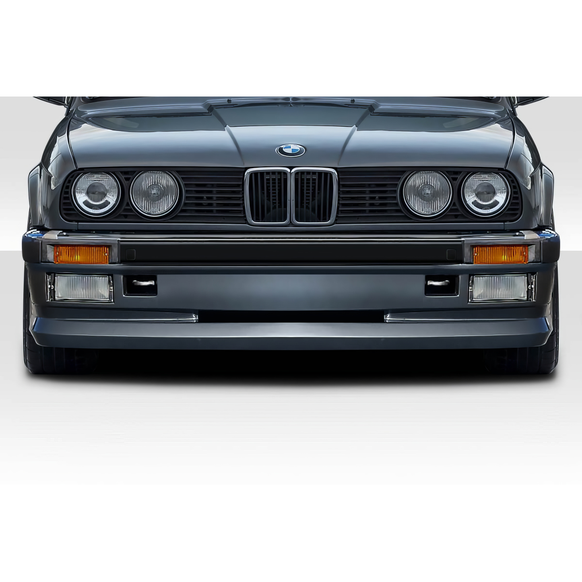 Modify your BMW 3-Series 1984 with our Exterior/Front Bumpers or Lips - Front view centered on vehicle at eye level