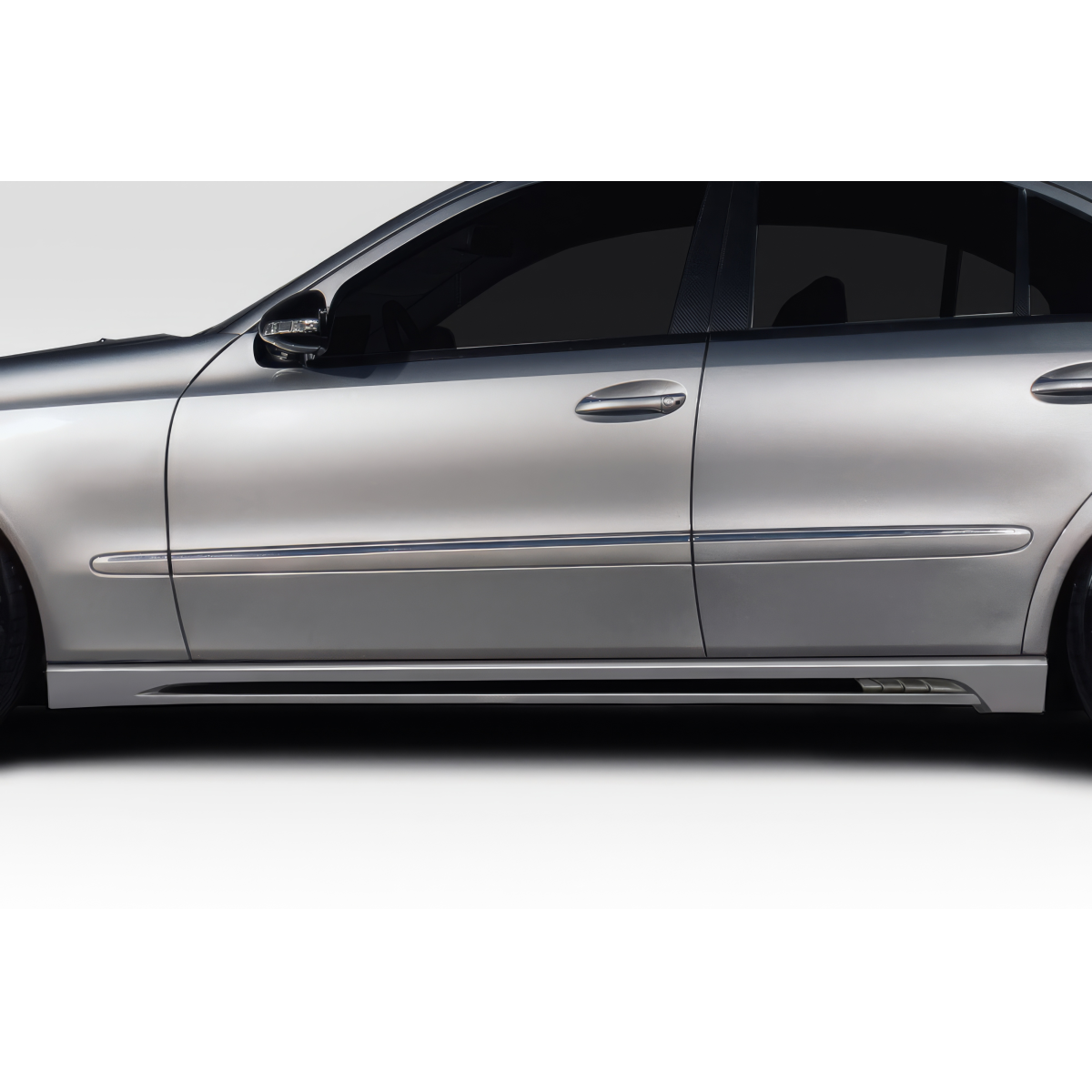 Modify your Mercedes-Benz E55 AMG 2003 with our Exterior/Side Skirts - Side view at a horizontal angle