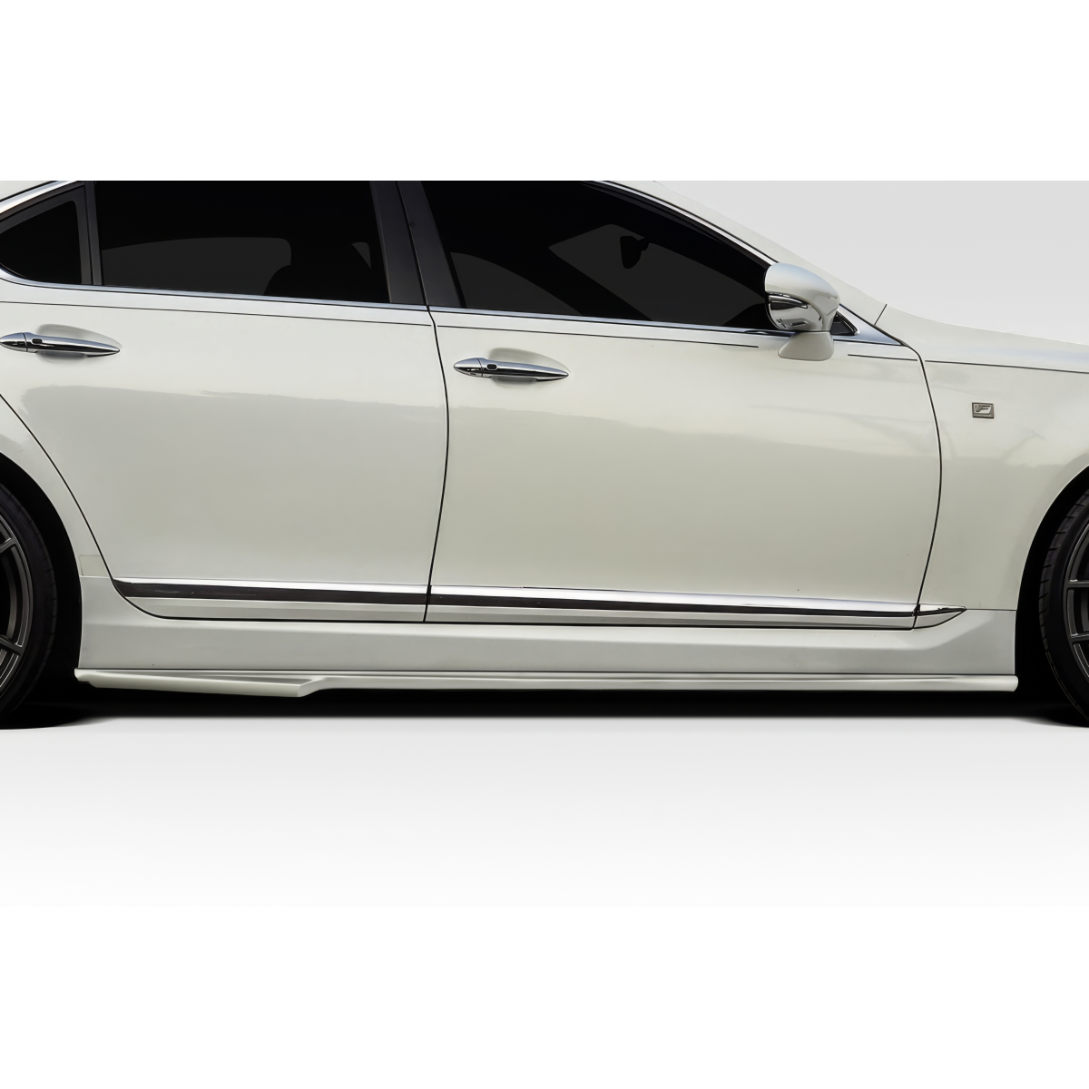 Modify your Lexus LS460 2013 with our Exterior/Side Skirts - Side view of vehicle showing side skirt design