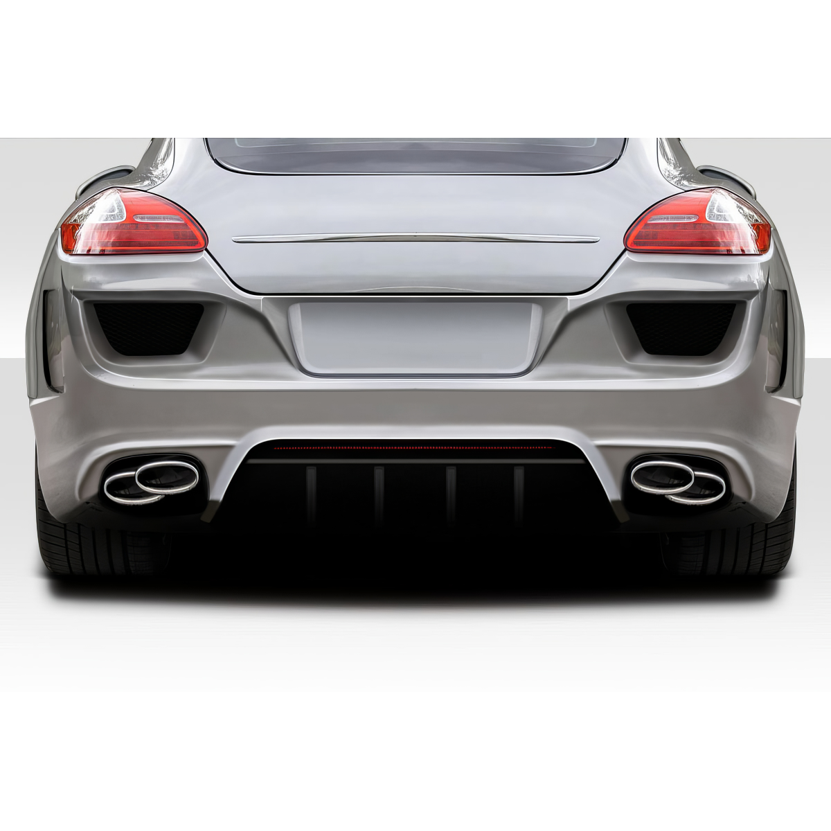 Modify your Porsche Panamera 2010 with our Exterior/Rear Bumpers or Lips - View of the part from the rear angle