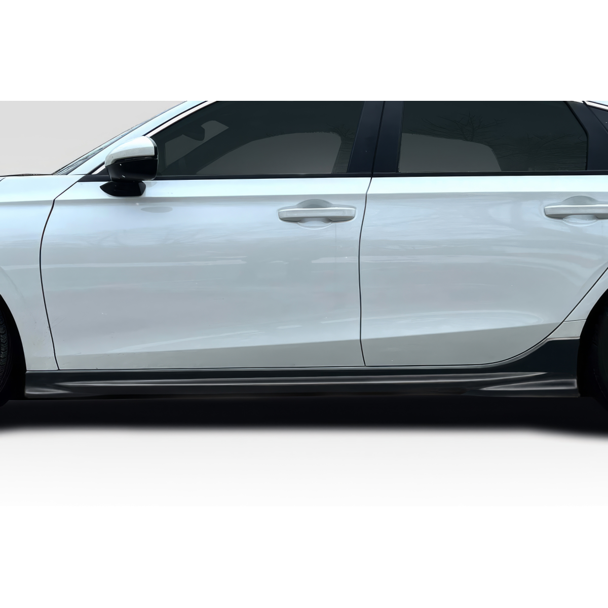 Modify your Honda Civic 2022 with our Exterior/Side Skirts - Side view of the vehicle at a horizontal angle