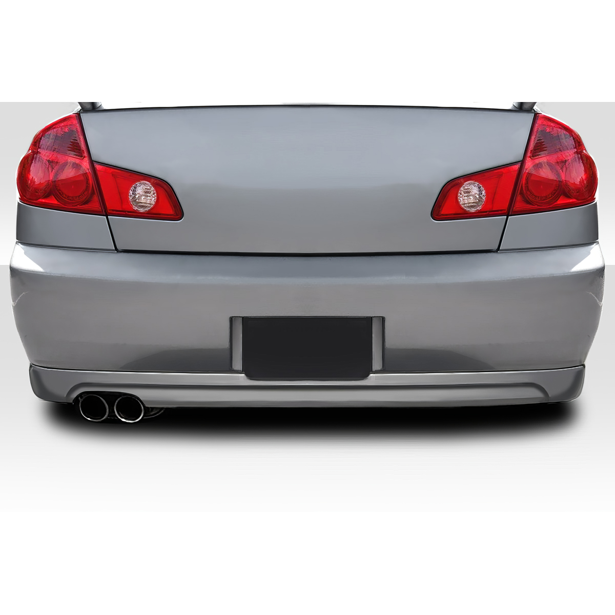 Modify your Infiniti G35 2003 with our Exterior/Rear Lips - View of rear bumper from straight on
