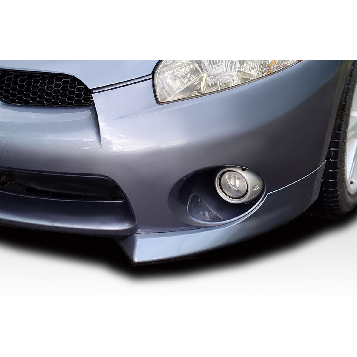 Modify your Mitsubishi Eclipse 2006 with our Exterior/Front Bumpers or Lips - Front view at a low angle focusing on the lip