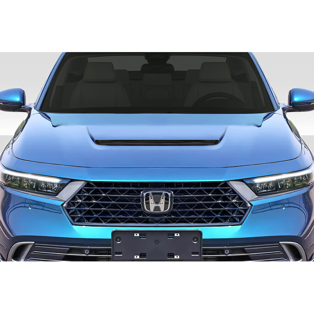 Modify your Honda Accord 2023 with our Exterior/Hoods - Front view of vehicle at eye level angle