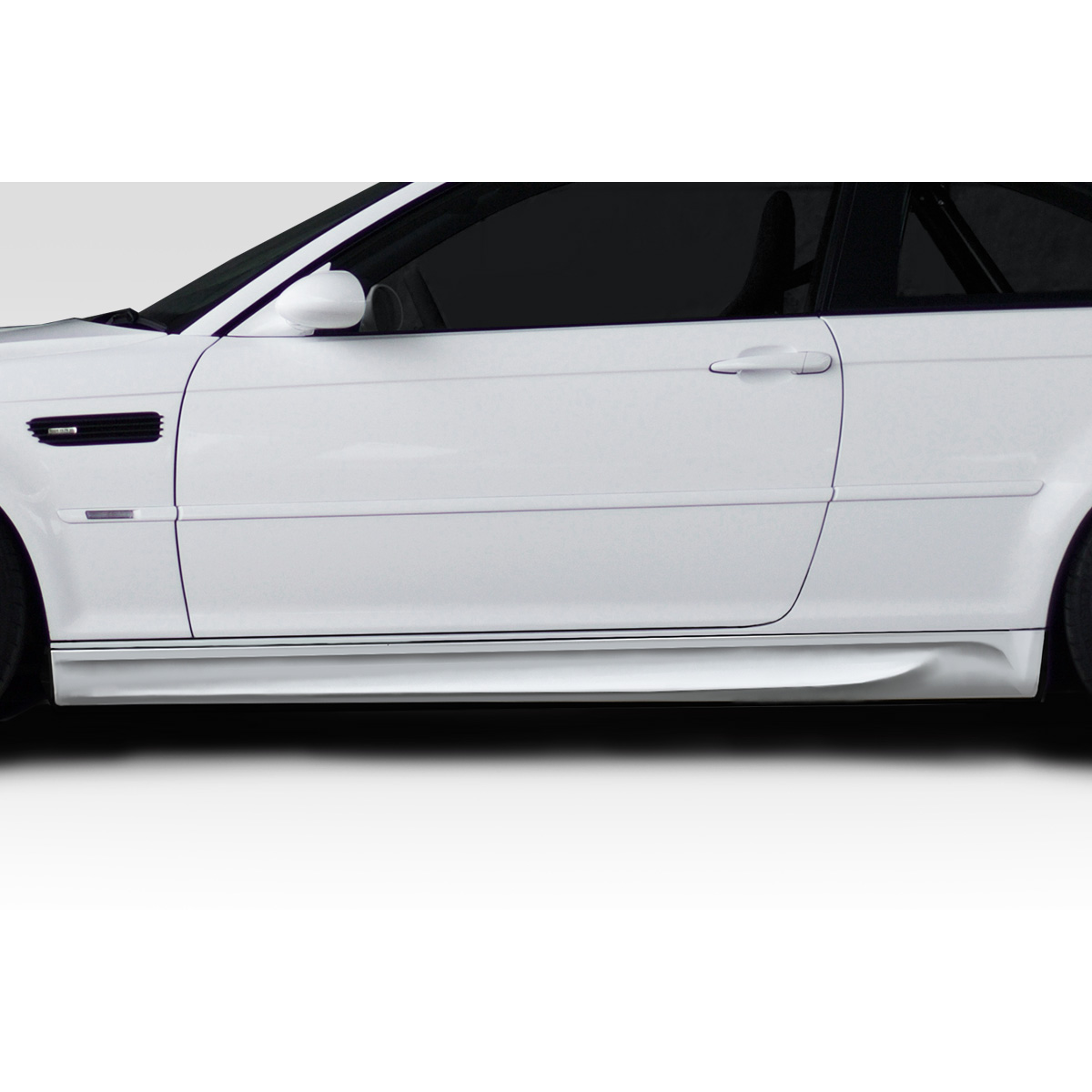 Modify your BMW 3-Series 2001 with our Exterior/Side Skirts - Side view showcasing side skirt at shallow angle