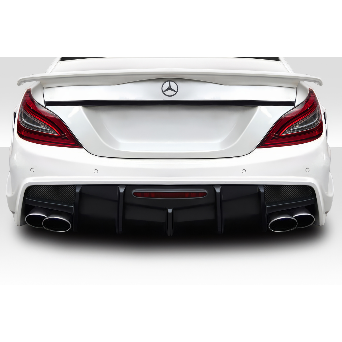 Modify your Mercedes-Benz CLS-Class 2012 with our Exterior/Rear Bumpers or Lips - Rear view of vehicle from slightly above angle