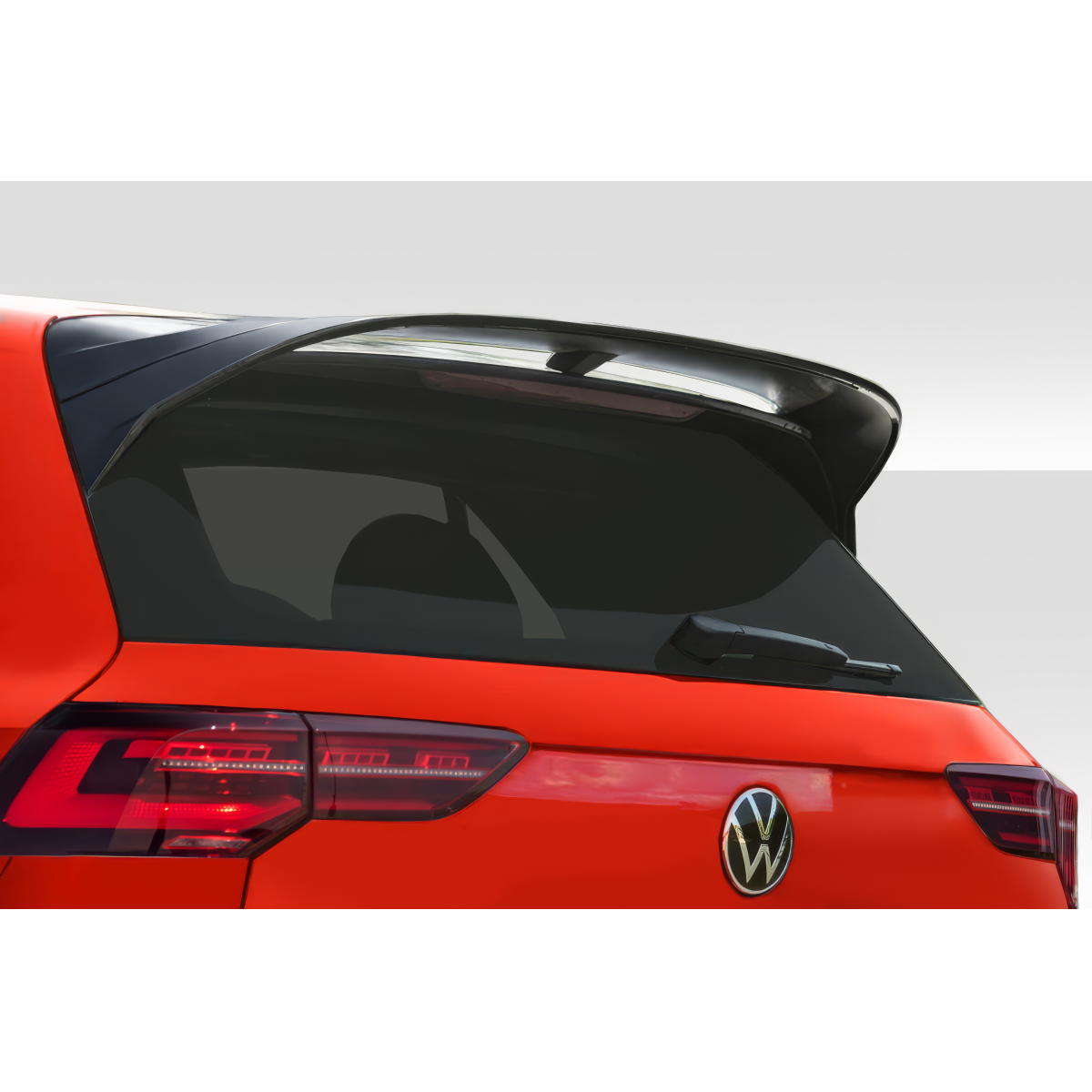 Modify your Volkswagen Golf 2022 with our Exterior/Wings - Rear angle view of Volkswagen Golf roof spoiler