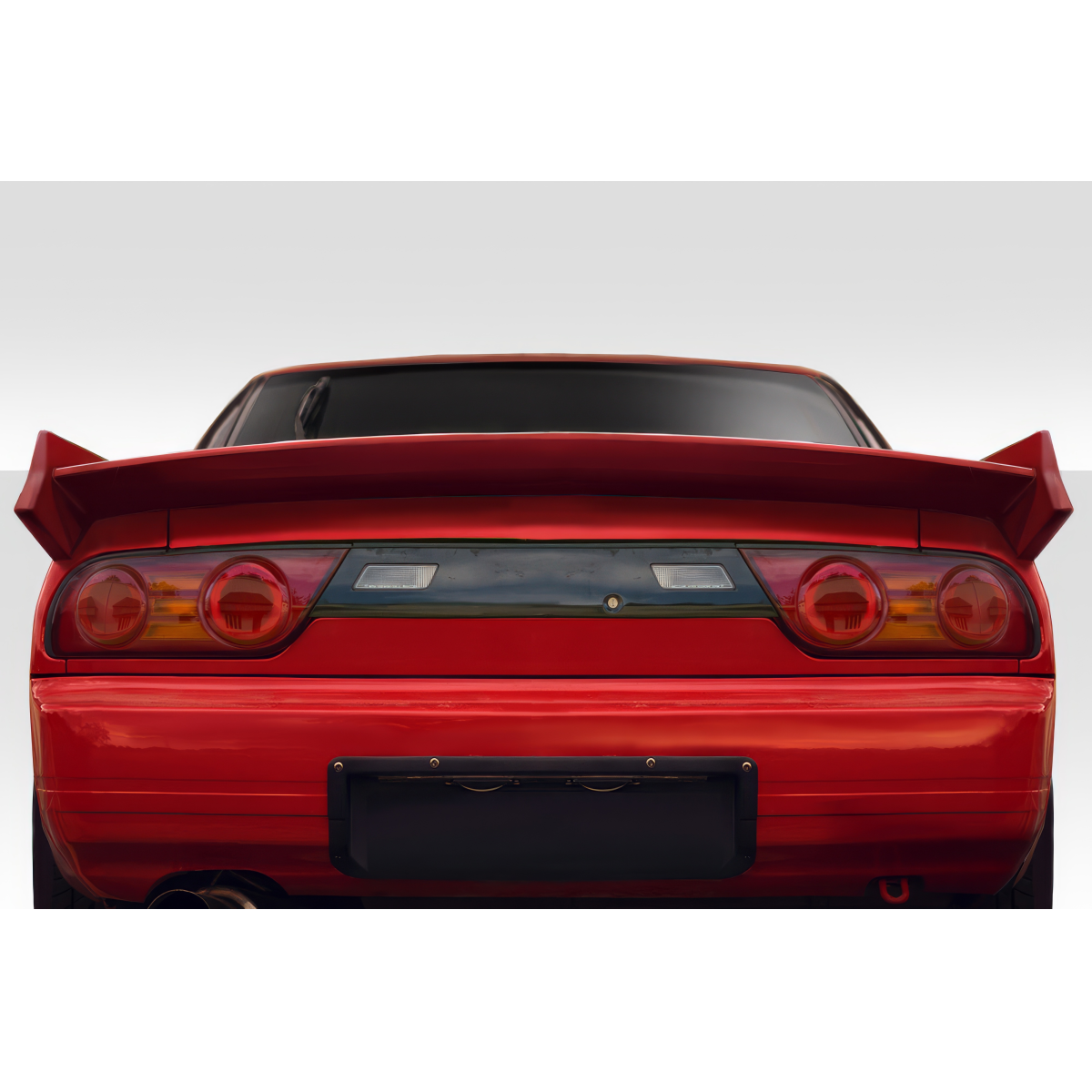 Modify your Nissan Silvia 1989 with our Exterior/Wings - Straight on view of the rear of the vehicle