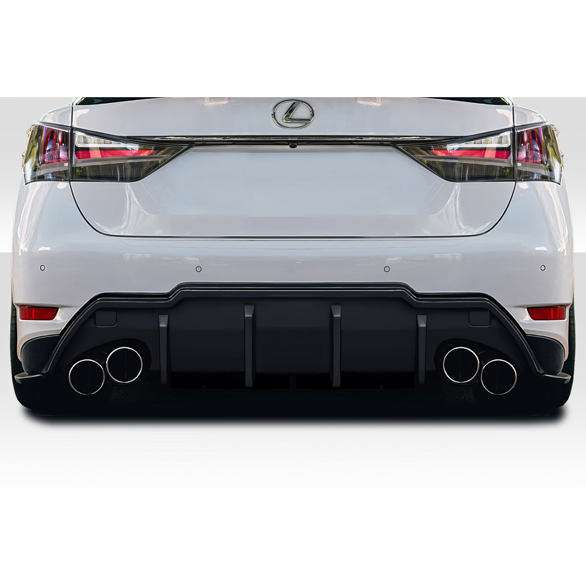 Modify your Lexus GS F 2016 with our Exterior/Diffusers - Rear view of diffuser at straight angle