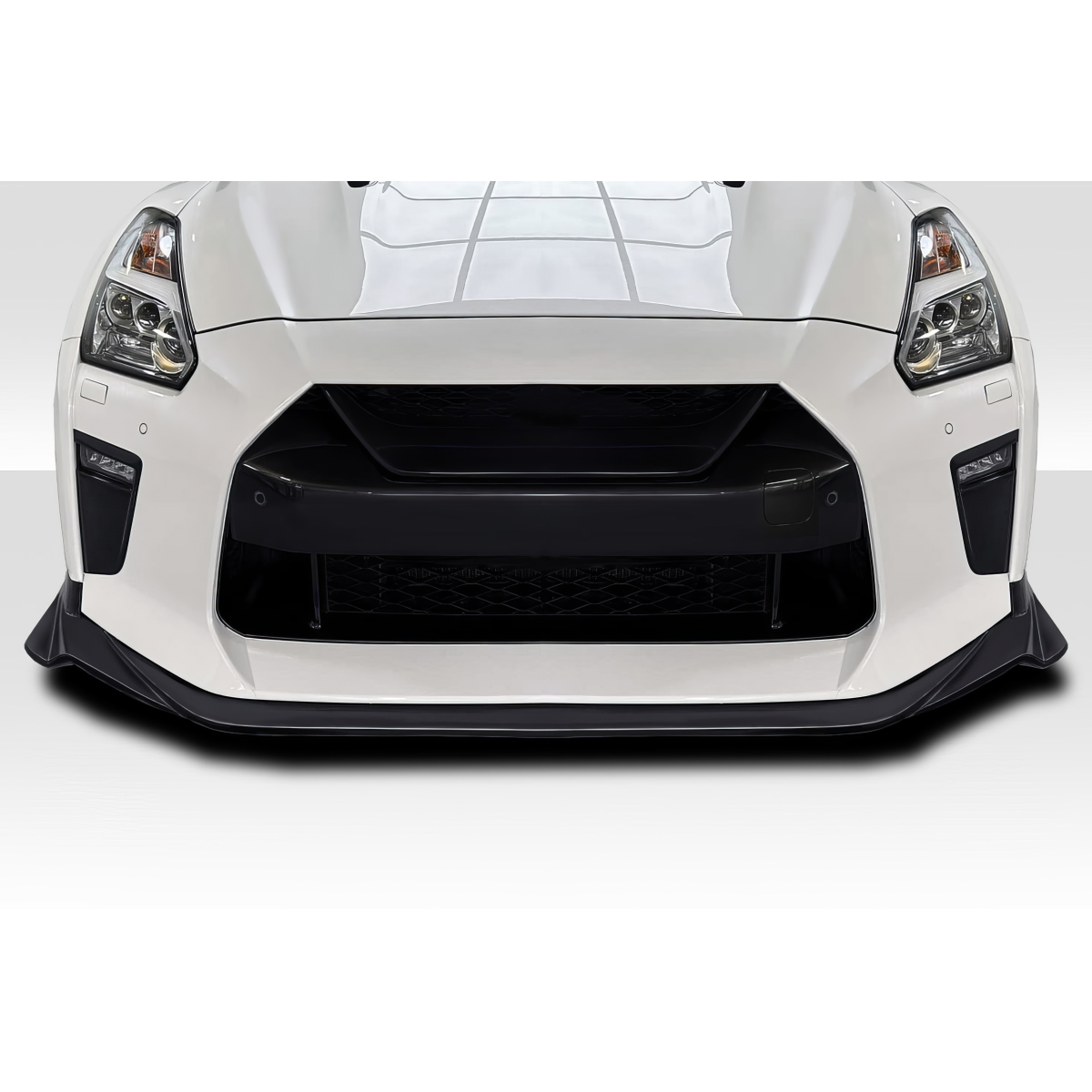 Modify your Nissan GT-R 2017 with our Exterior/Front Bumpers or Lips - Front view of Nissan GT-R R35 at eye level