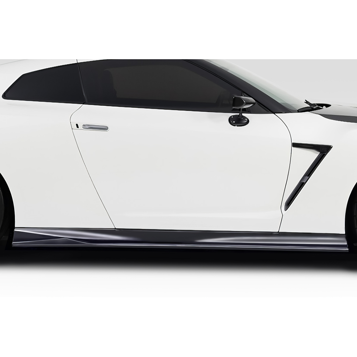 Modify your Nissan GT-R 2017 with our Exterior/Side Skirts - Side view of vehicle showing side skirt angle