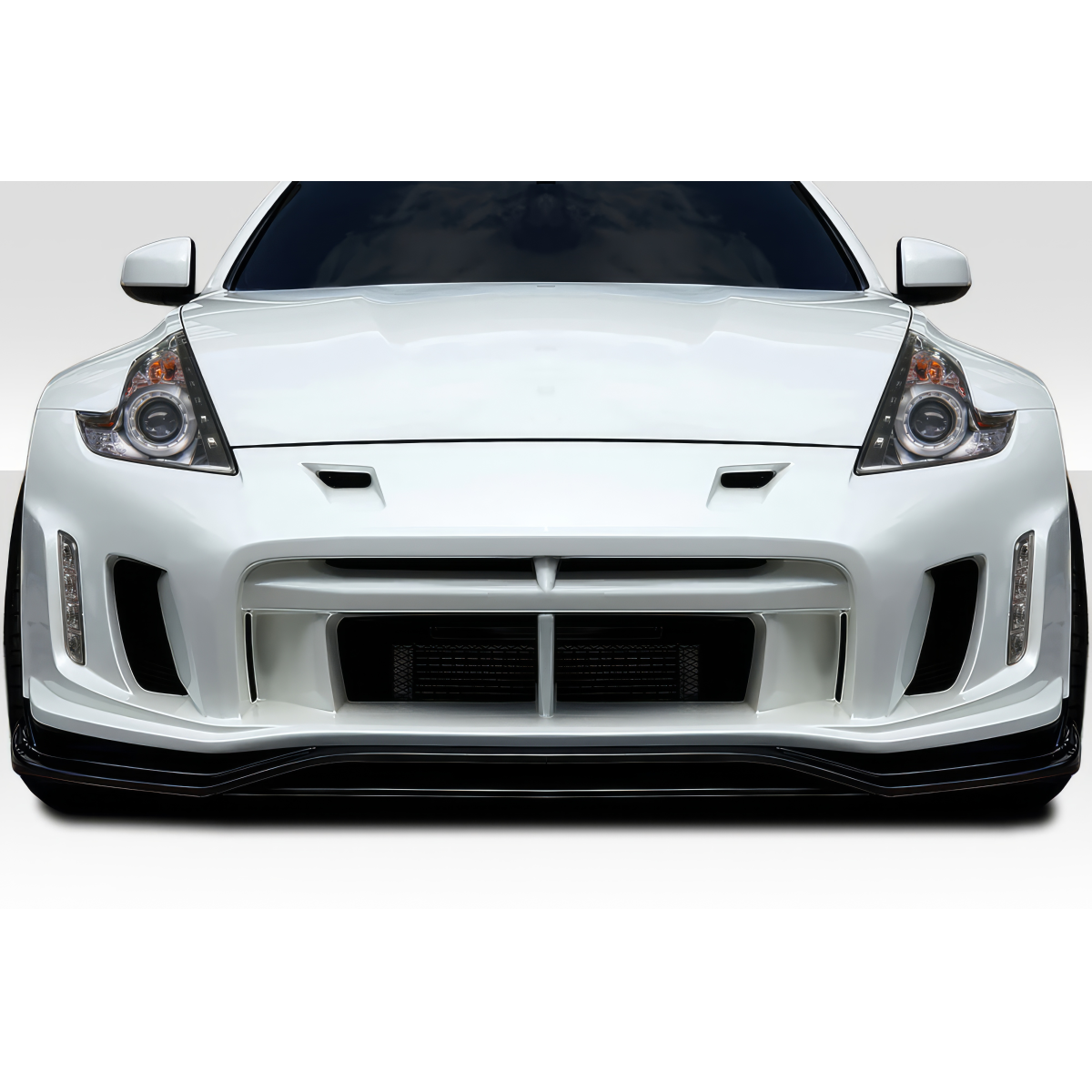 Modify your Nissan 370Z 2009 with our Exterior/Front Bumpers or Lips - Front view of the Nissan 370Z at eye level