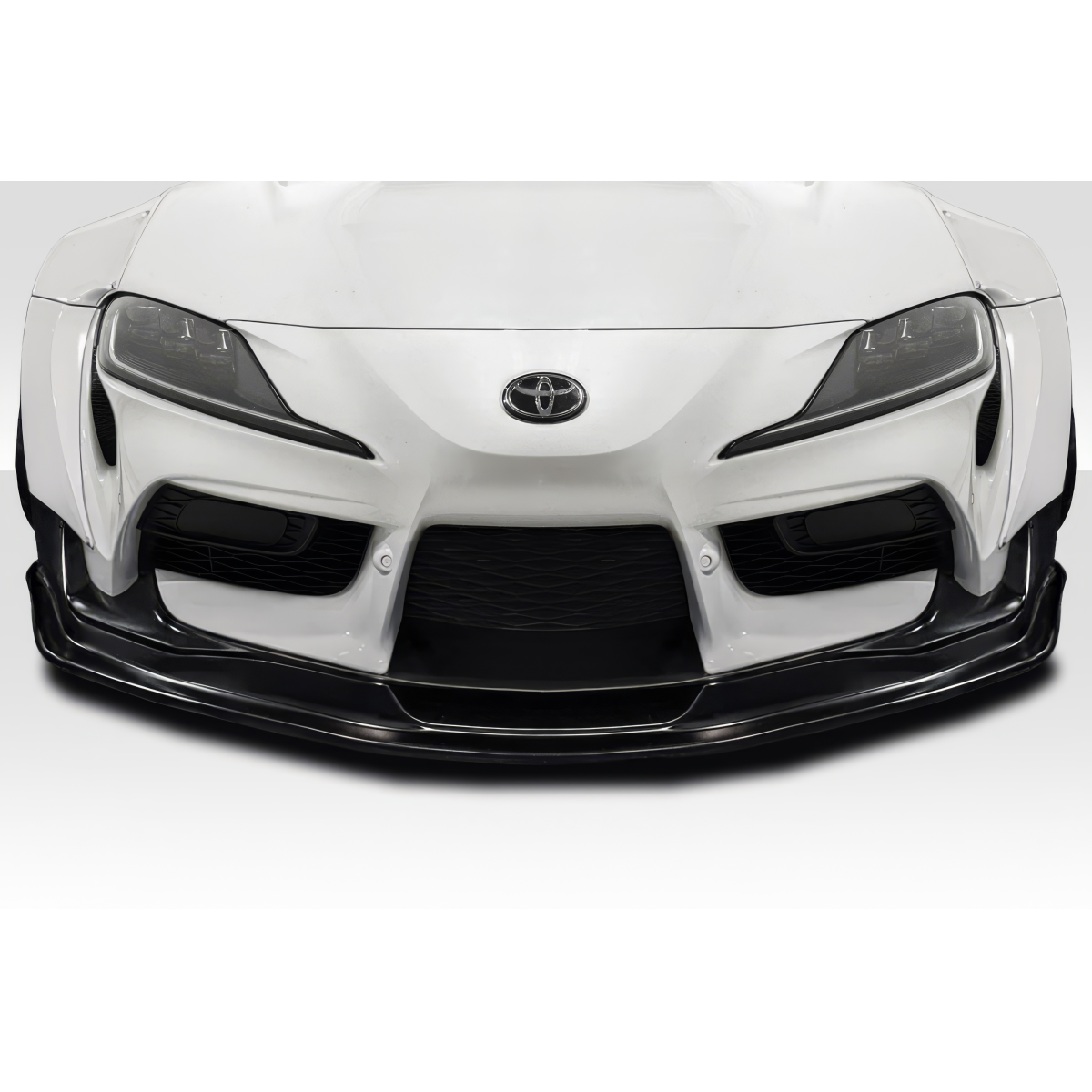 Modify your Toyota Supra 2020 with our Exterior/Front Bumpers or Lips - Front view of vehicle part at eye level