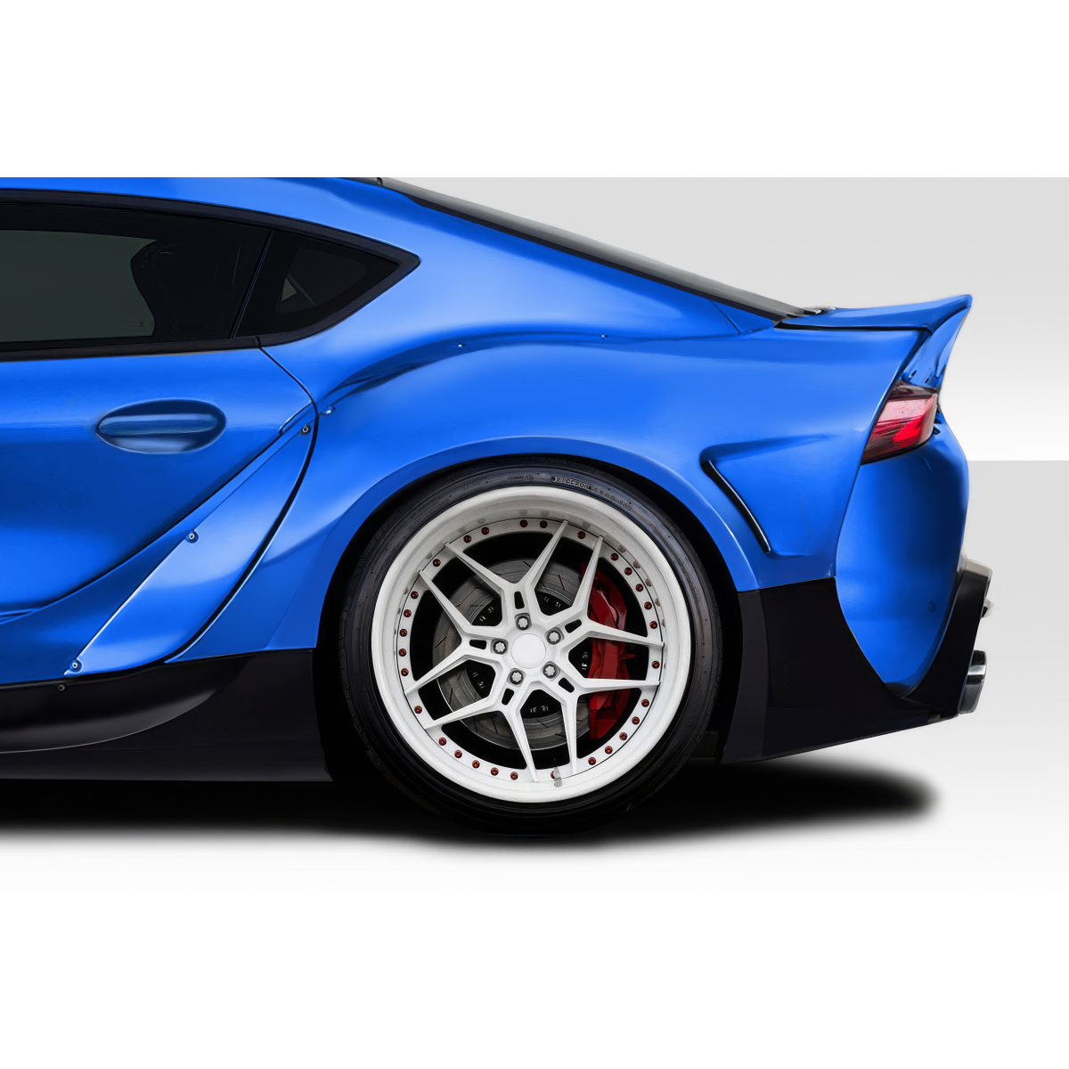 Modify your Toyota Supra 2020 with our Exterior/Fenders - Side angle view showcasing fender flares